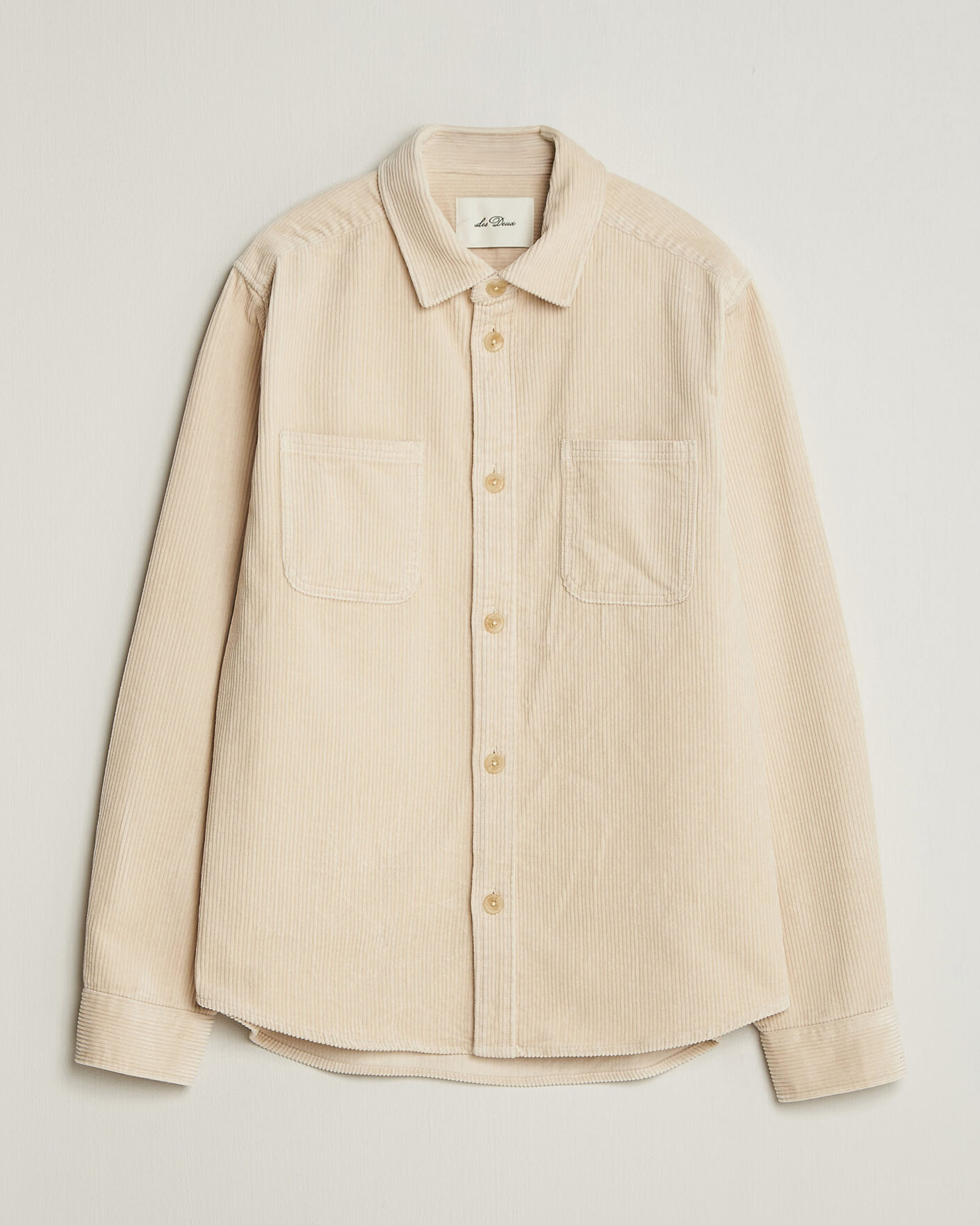 Herre | Skjorter | LES DEUX | Corduroy Overshirt Ivory