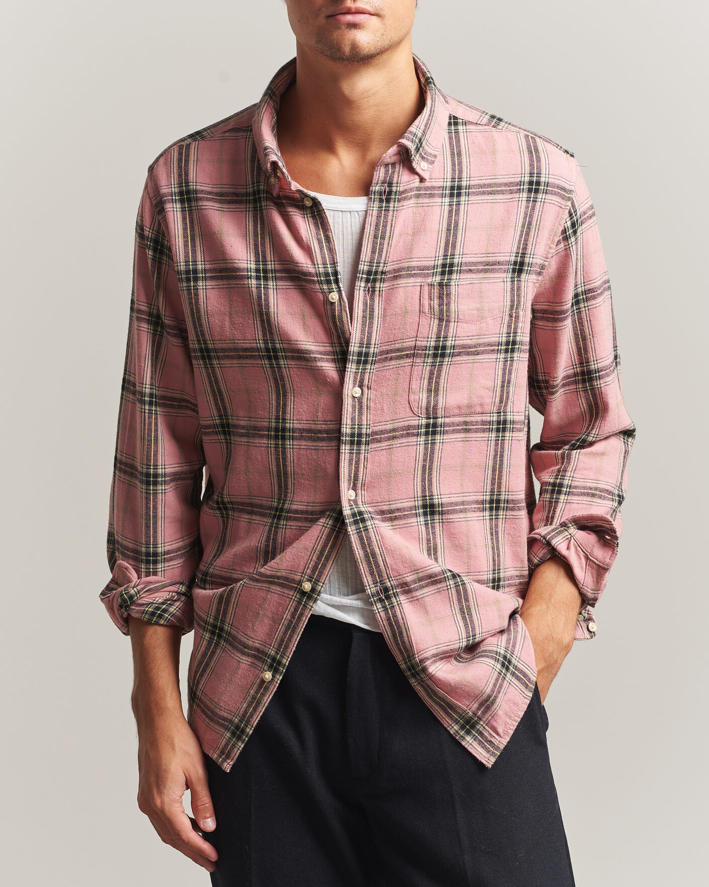 Herre | Skjorter | LES DEUX | Vintage Check Shirt India Ink