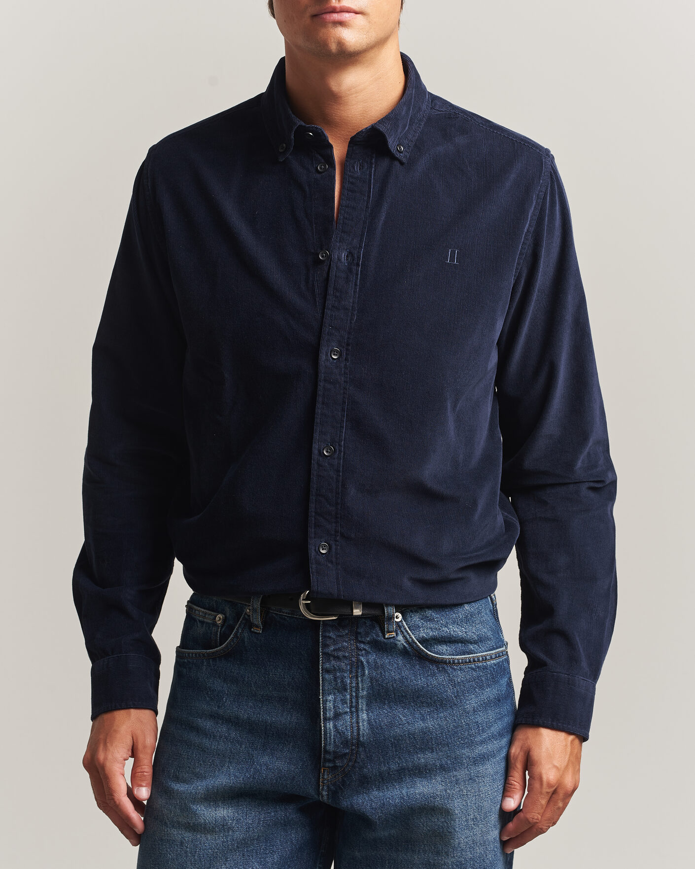 Herre | Skjorter | LES DEUX | Pinwale Corduroy Shirt Dark Navy