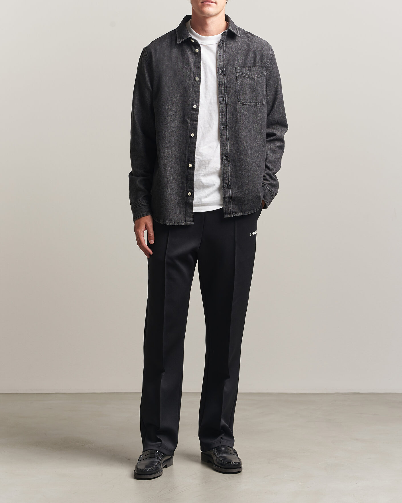 Herre | Skjorter | LES DEUX | Denim Shirt Black Wash