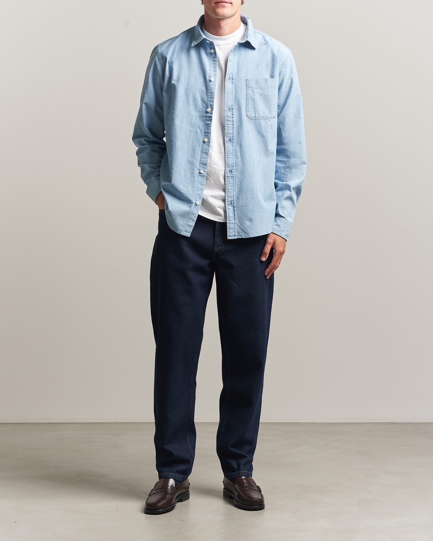 Herre | Skjorter | LES DEUX | Chambray Shirt Light Blue Wash