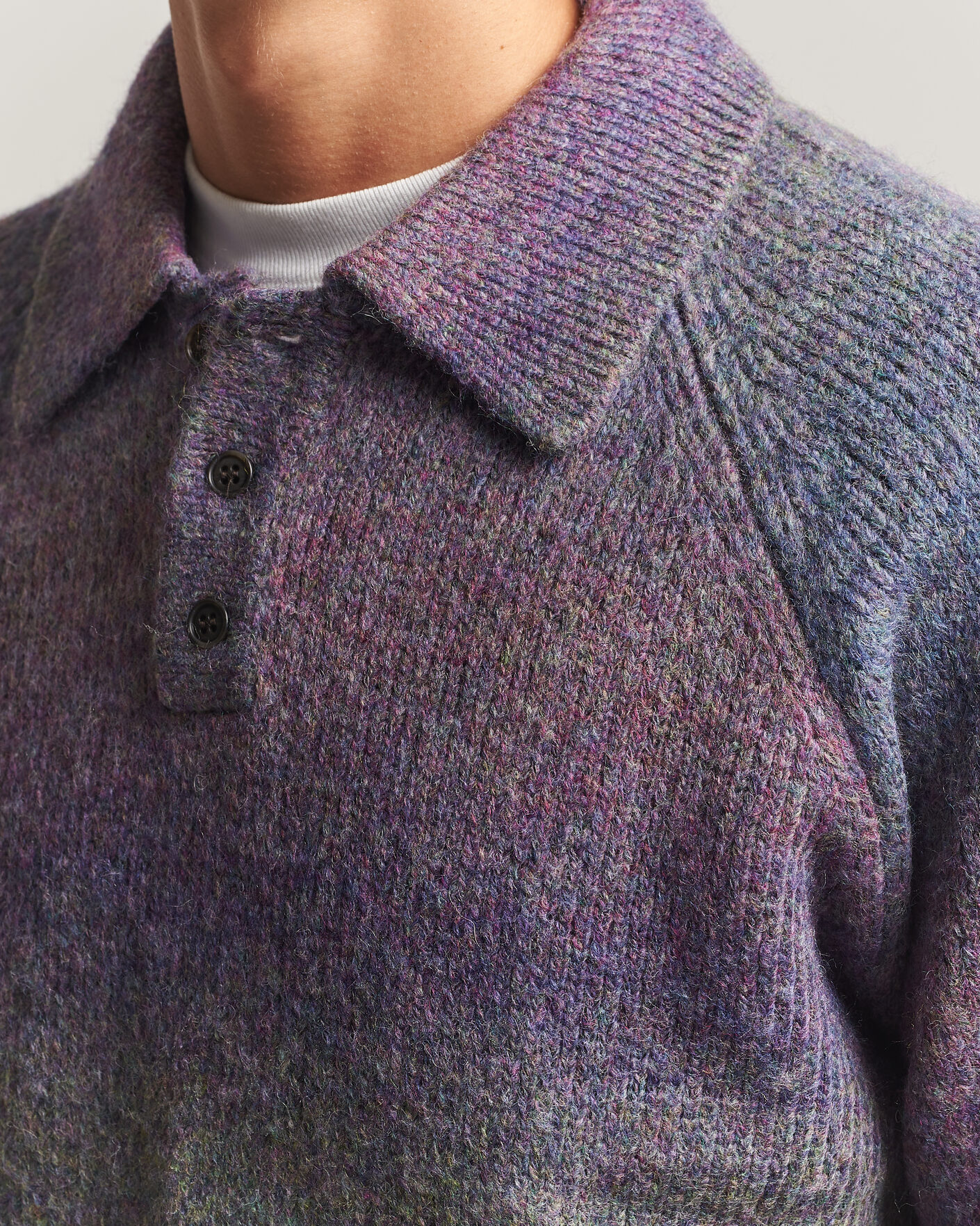 Herre | Trøjer | LES DEUX | Gradient Knitted Polo Spiced Plum