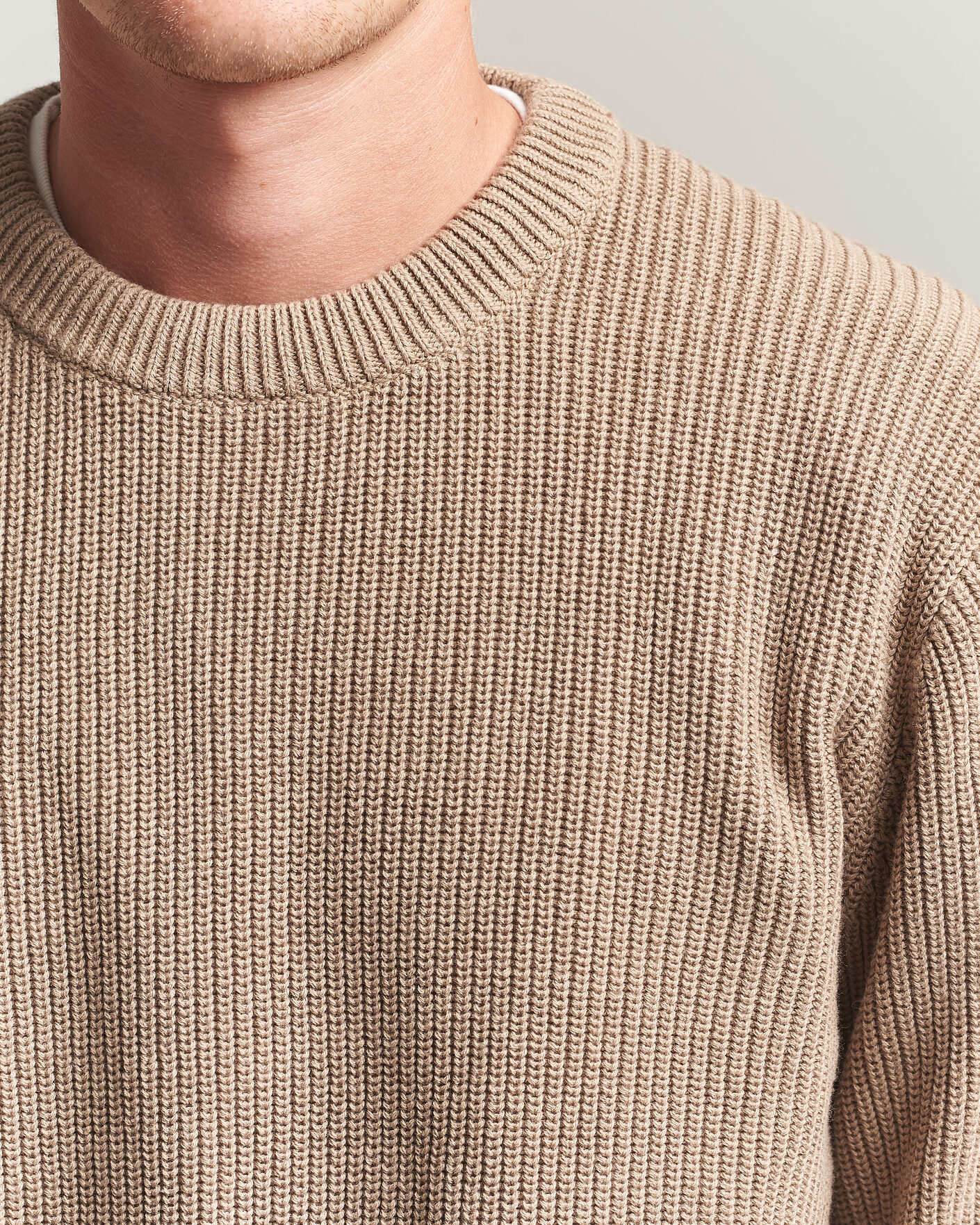 Herre | Trøjer | LES DEUX | Rib Crewneck Knit Dark Sand