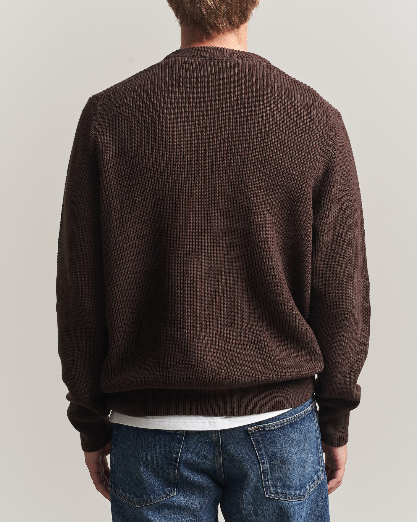 Herre | Trøjer | LES DEUX | Rib Crewneck Knit Molé Brown