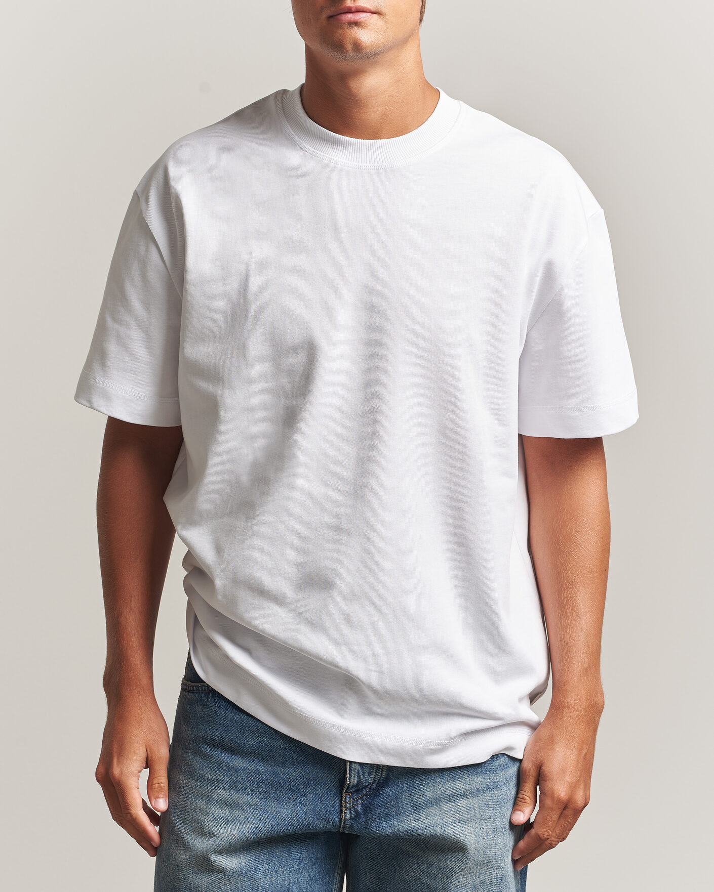 Herre | T-Shirts | LES DEUX | Heavyweight T-Shirt White