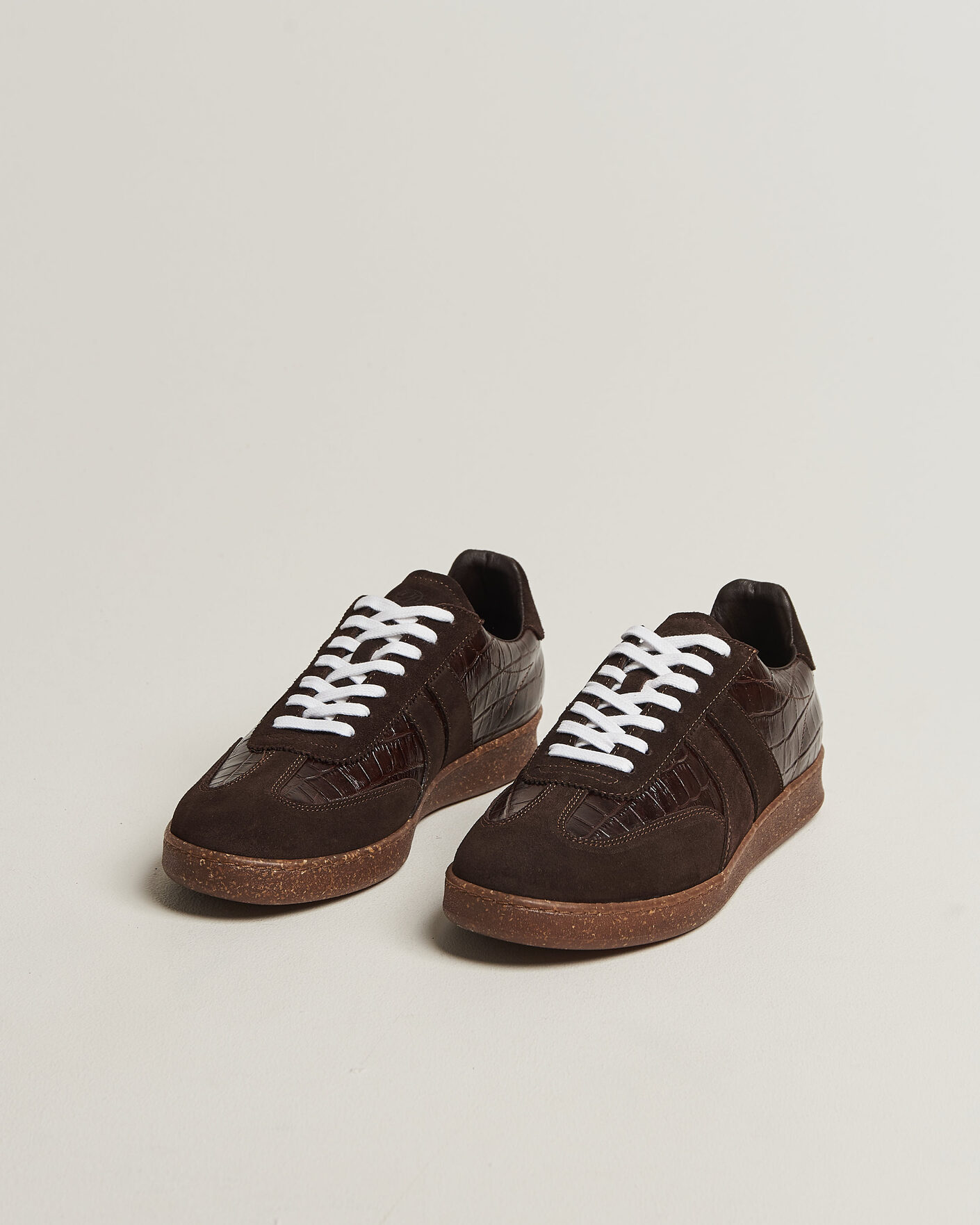 Herre | Sneakers | LES DEUX | Croco Sneaker Molé Brown