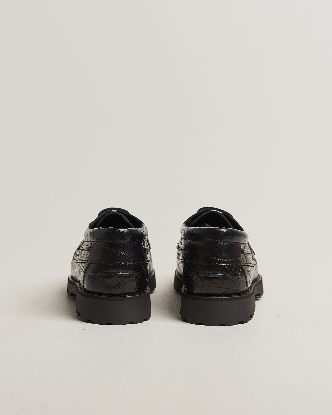 Herre | Sejlersko | LES DEUX | Croco Boat Shoe Black