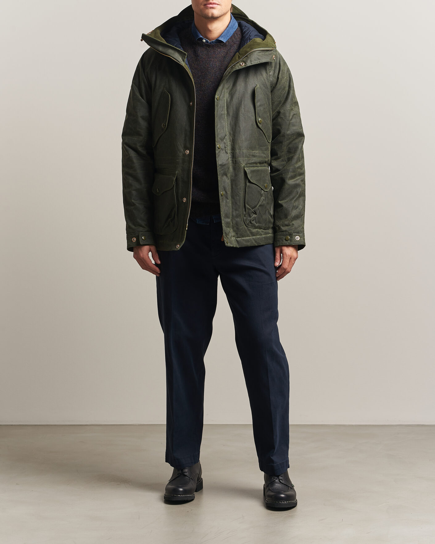 Herre | Jakker | Manifattura Ceccarelli | New Fisherman Parka Dark Green