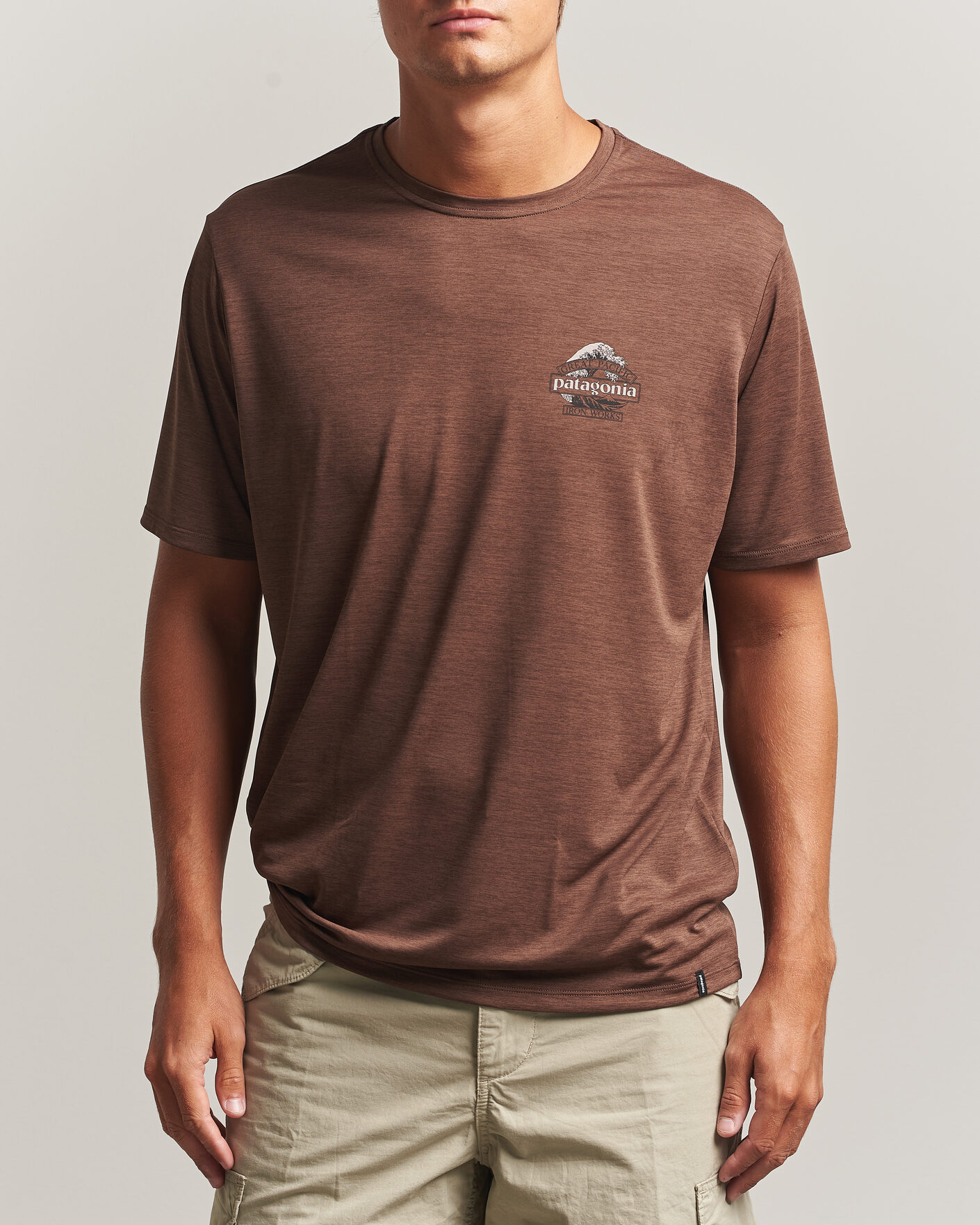 Herre | T-Shirts | Patagonia | Cap Cool Daily Shirt Berm Brown