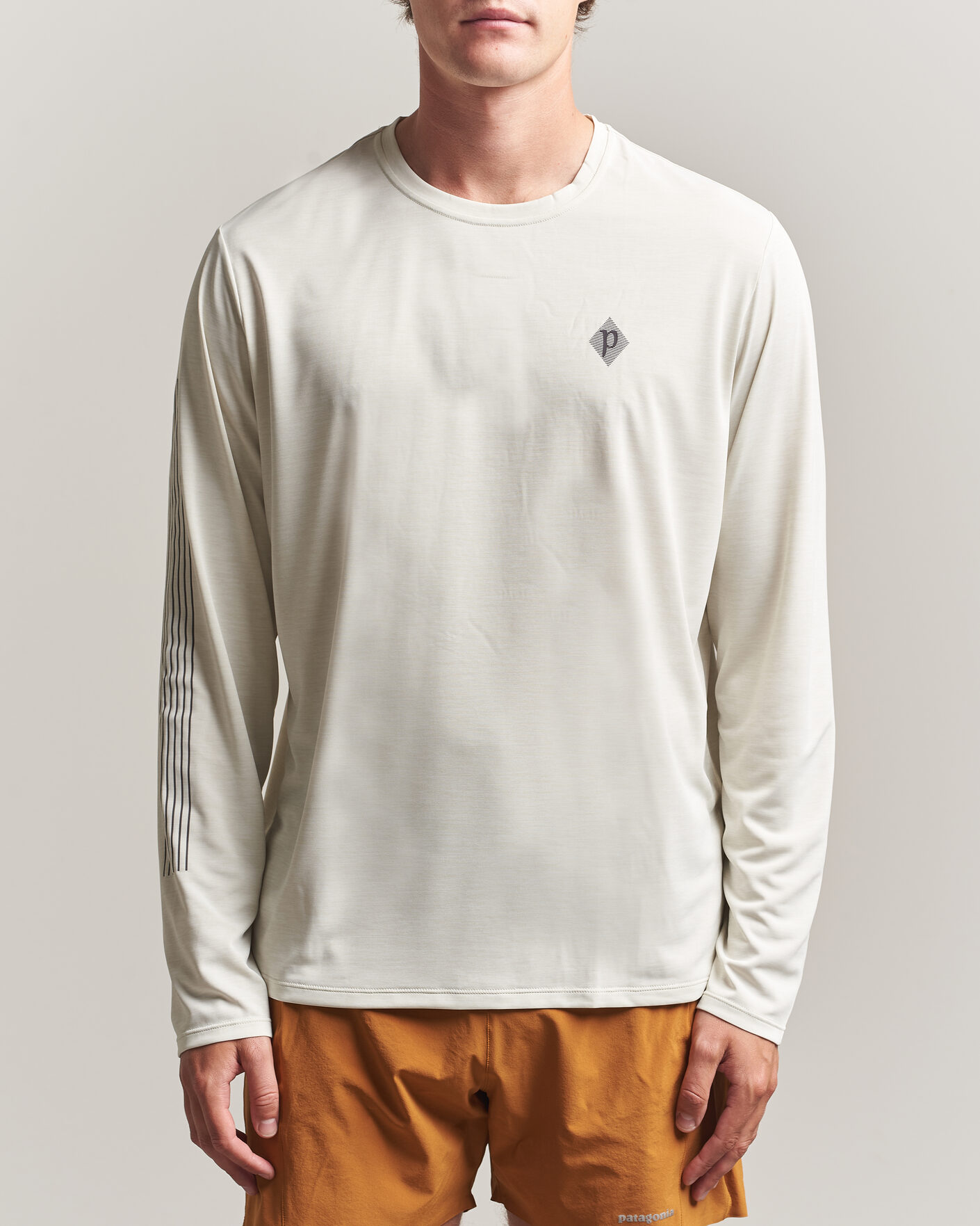 Herre | T-Shirts | Patagonia | Long Sleeve Cap Cool Shirt Dyno White