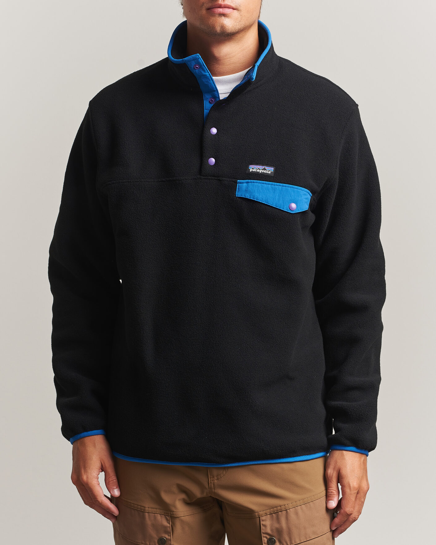 Herre | Trøjer | Patagonia | Synch Snap T Half Zip Fleece Black