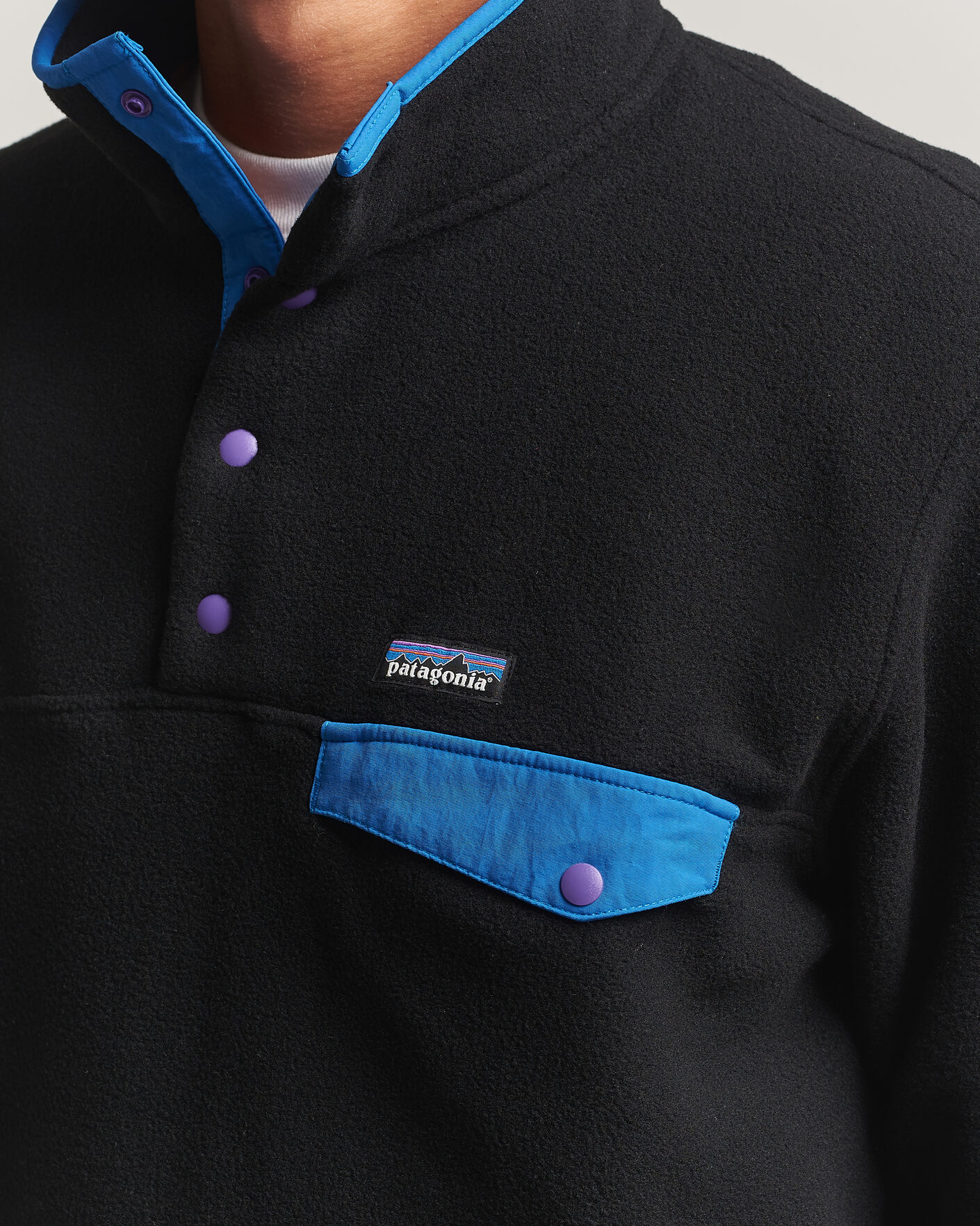 Herre | Trøjer | Patagonia | Synch Snap T Half Zip Fleece Black