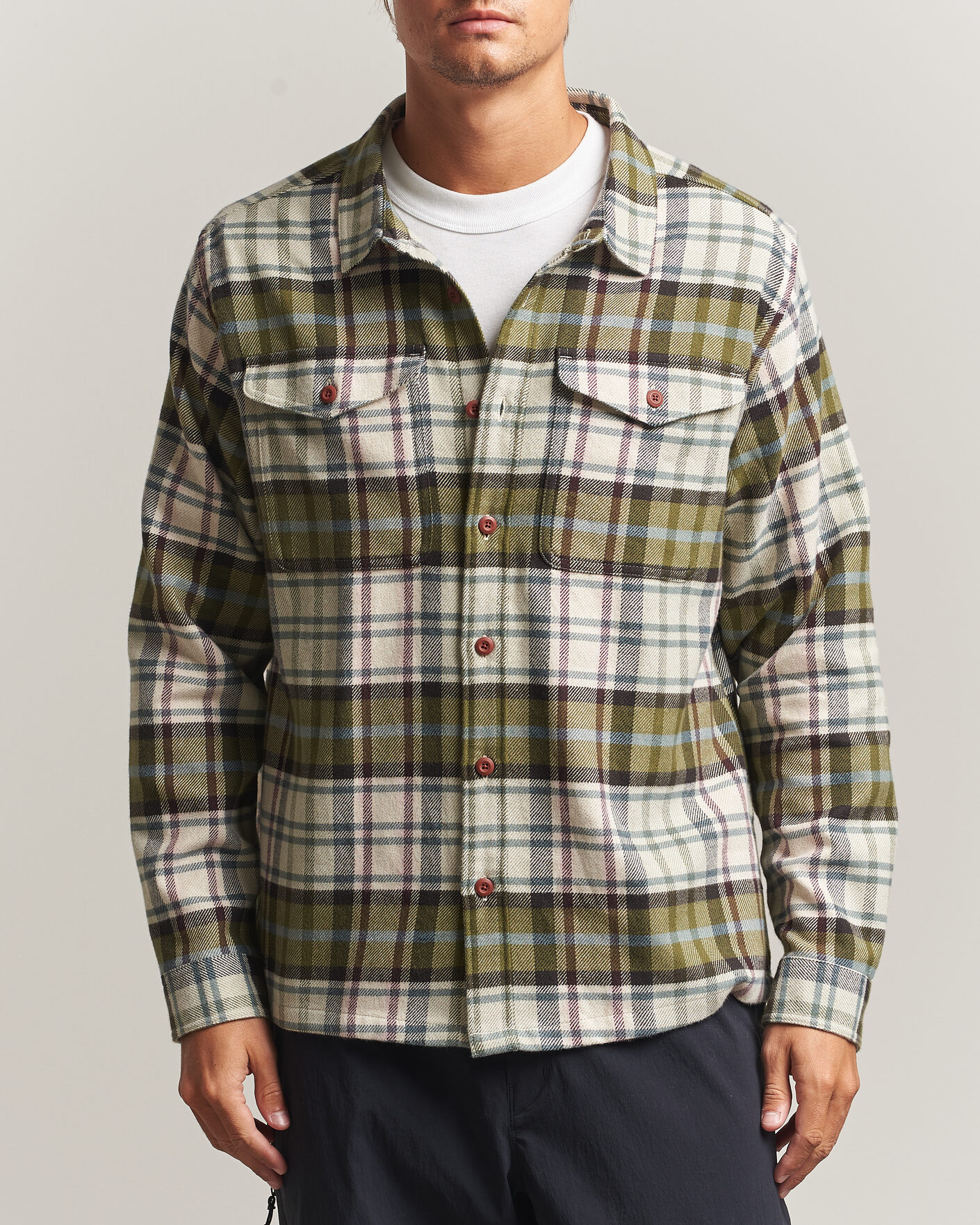 Herre | Skjorter | Patagonia | Fjord Flannel Shirt Weathered Stone