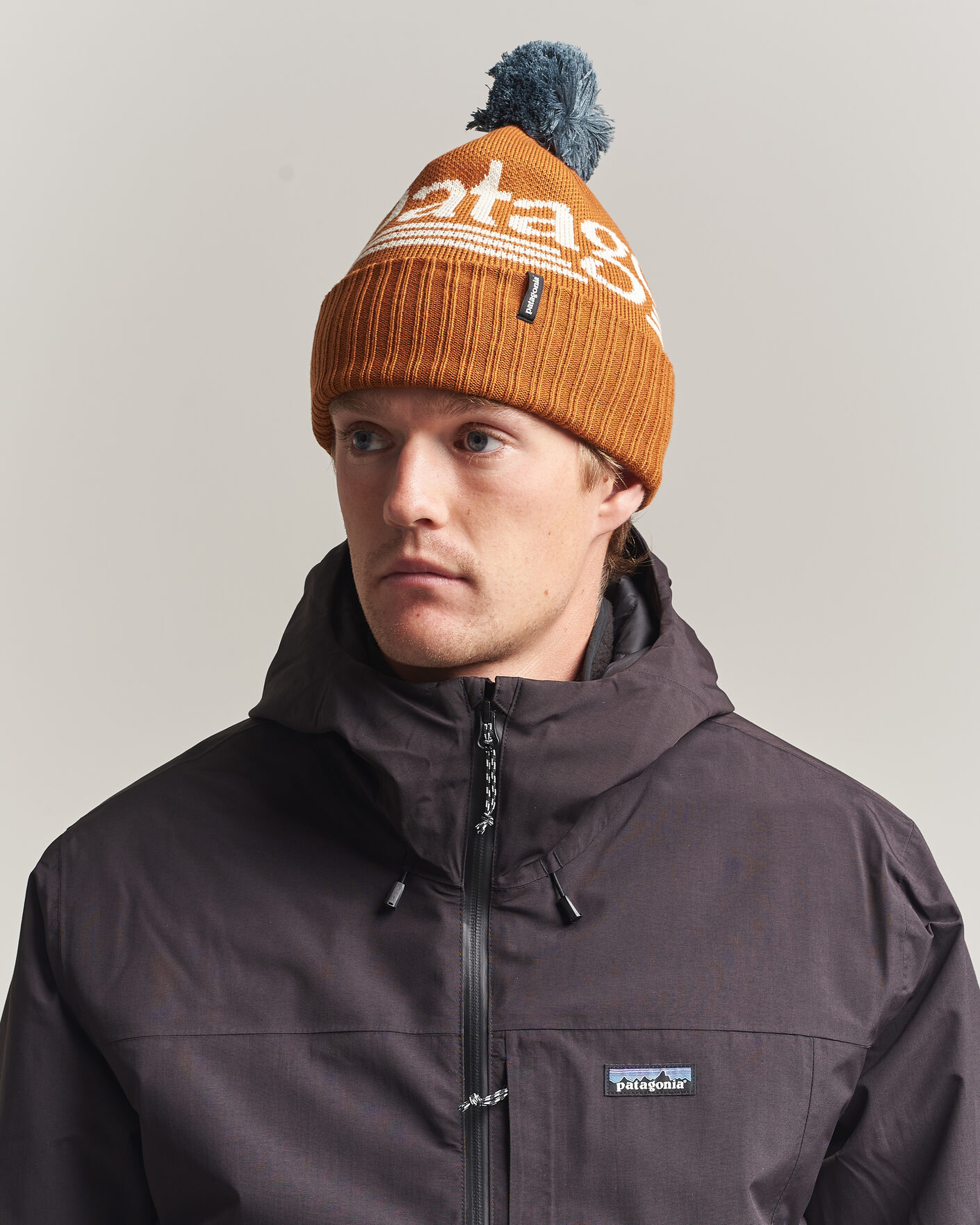 Herre | Huer | Patagonia | Powder Town Beanie Cinnamon Brown