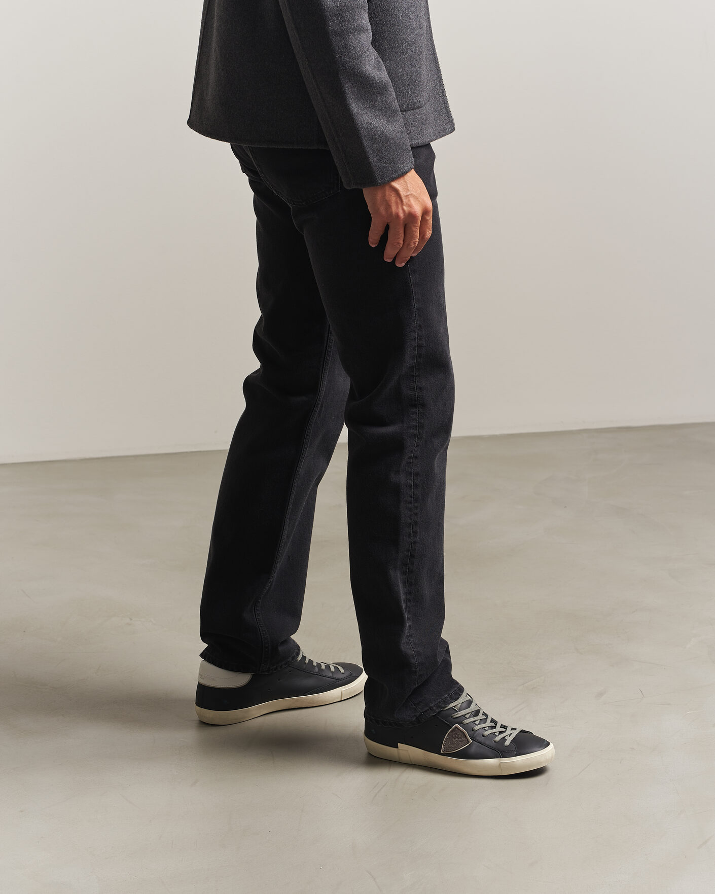 Herre | Sneakers | Philippe Model | PRSX Low Top Suede Sneaker Black/White