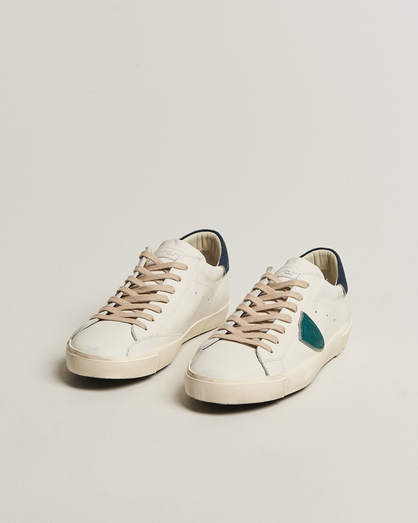 Herre | Sneakers | Philippe Model | PRSX Low Top Suede Sneaker White/Blue