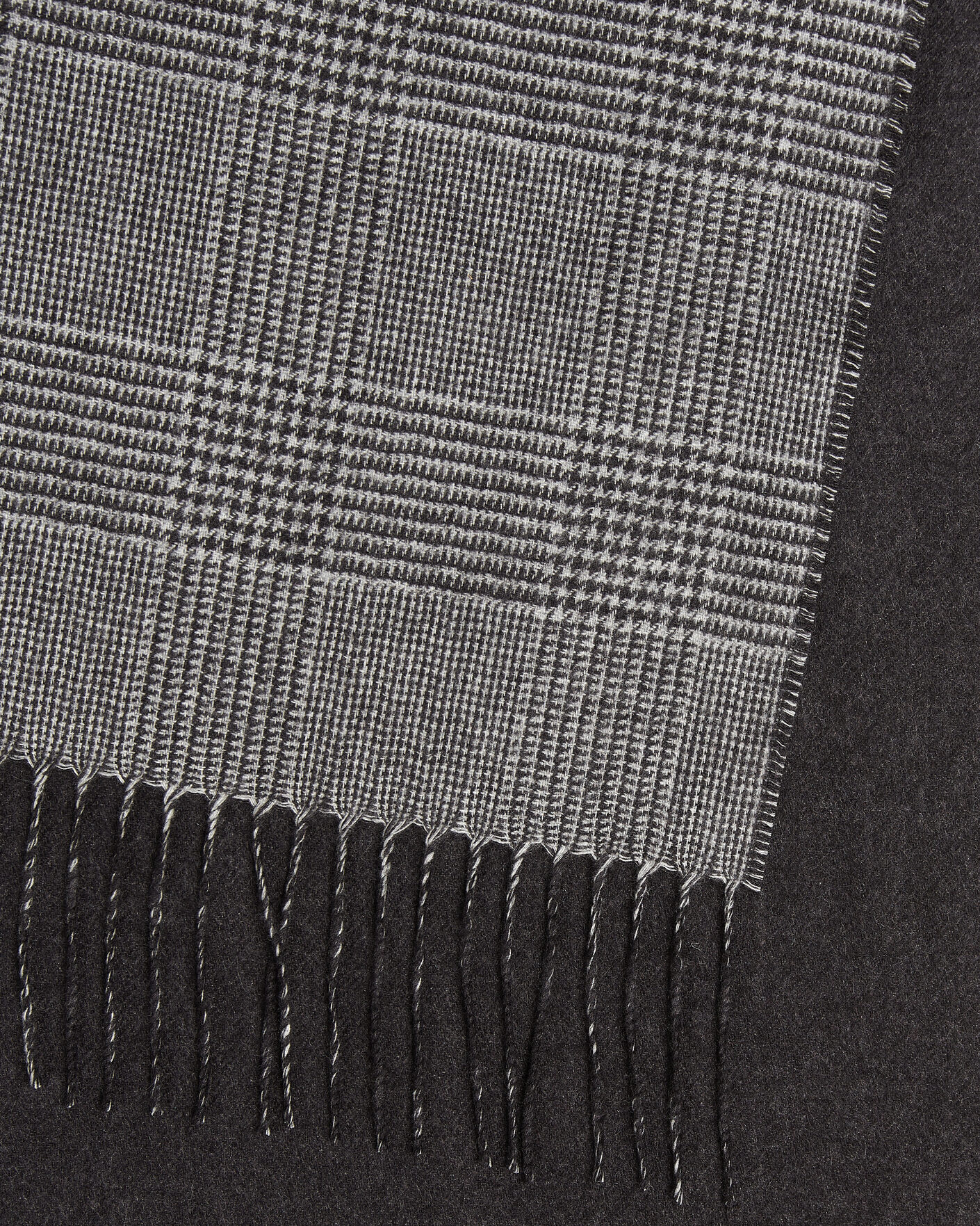 Herre | Halstørklæder | Piacenza Cashmere | Cashmere/Silk Glencheck Scarf Grey Melange