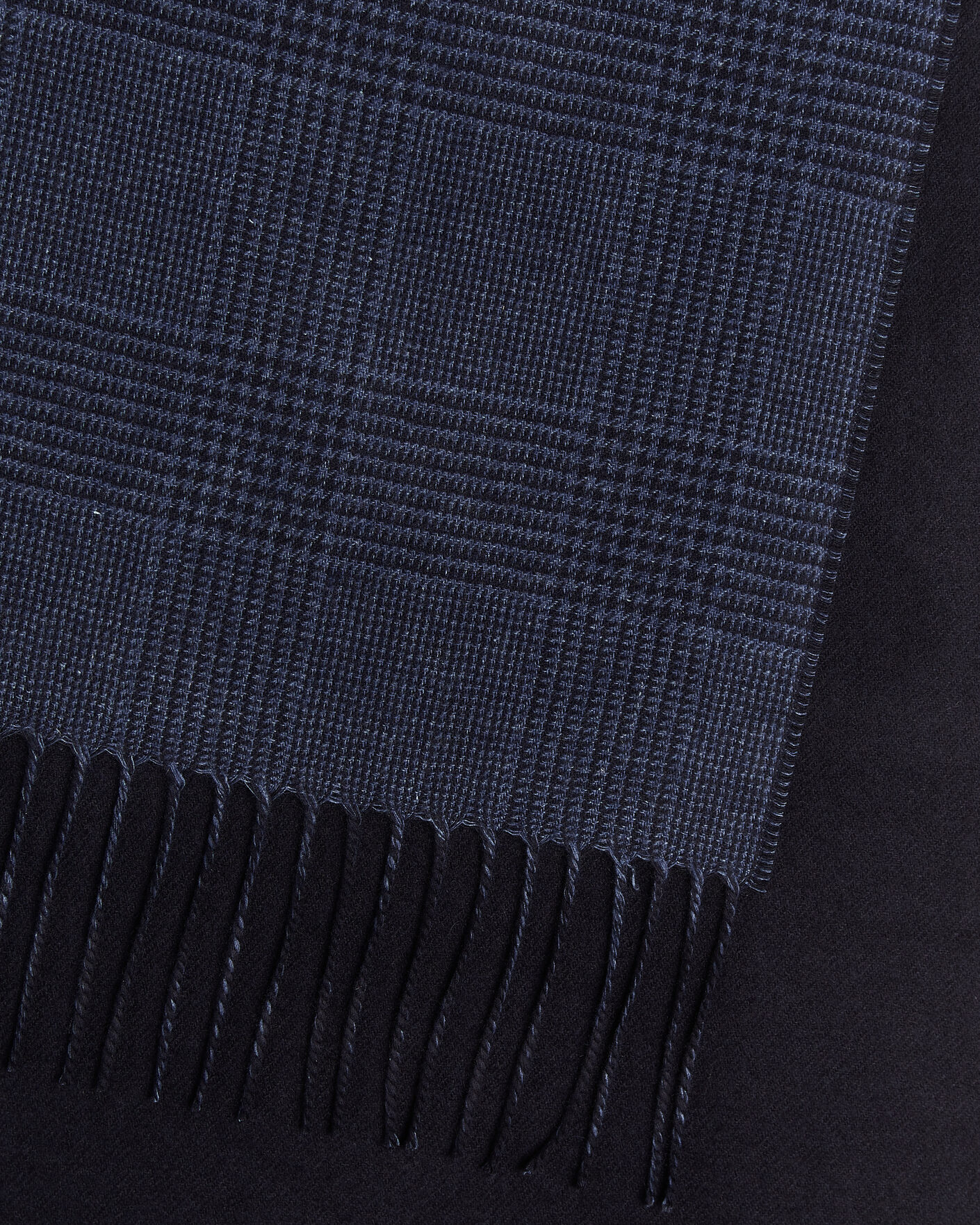 Herre | Halstørklæder | Piacenza Cashmere | Cashmere/Silk Glencheck Scarf Navy