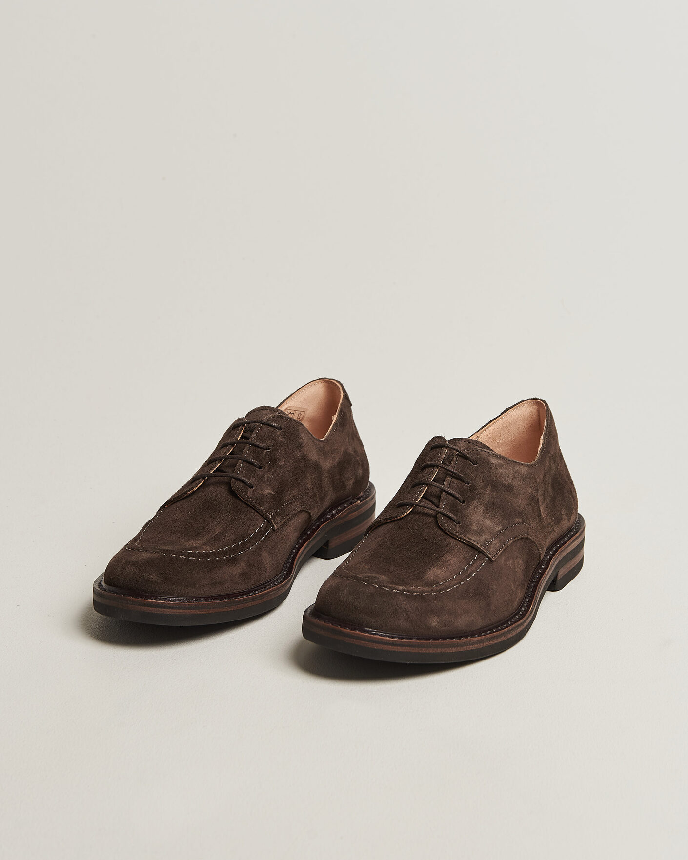 Herre | Derbys | Astorflex | Carlflex Moc Toe Dark Brown Suede
