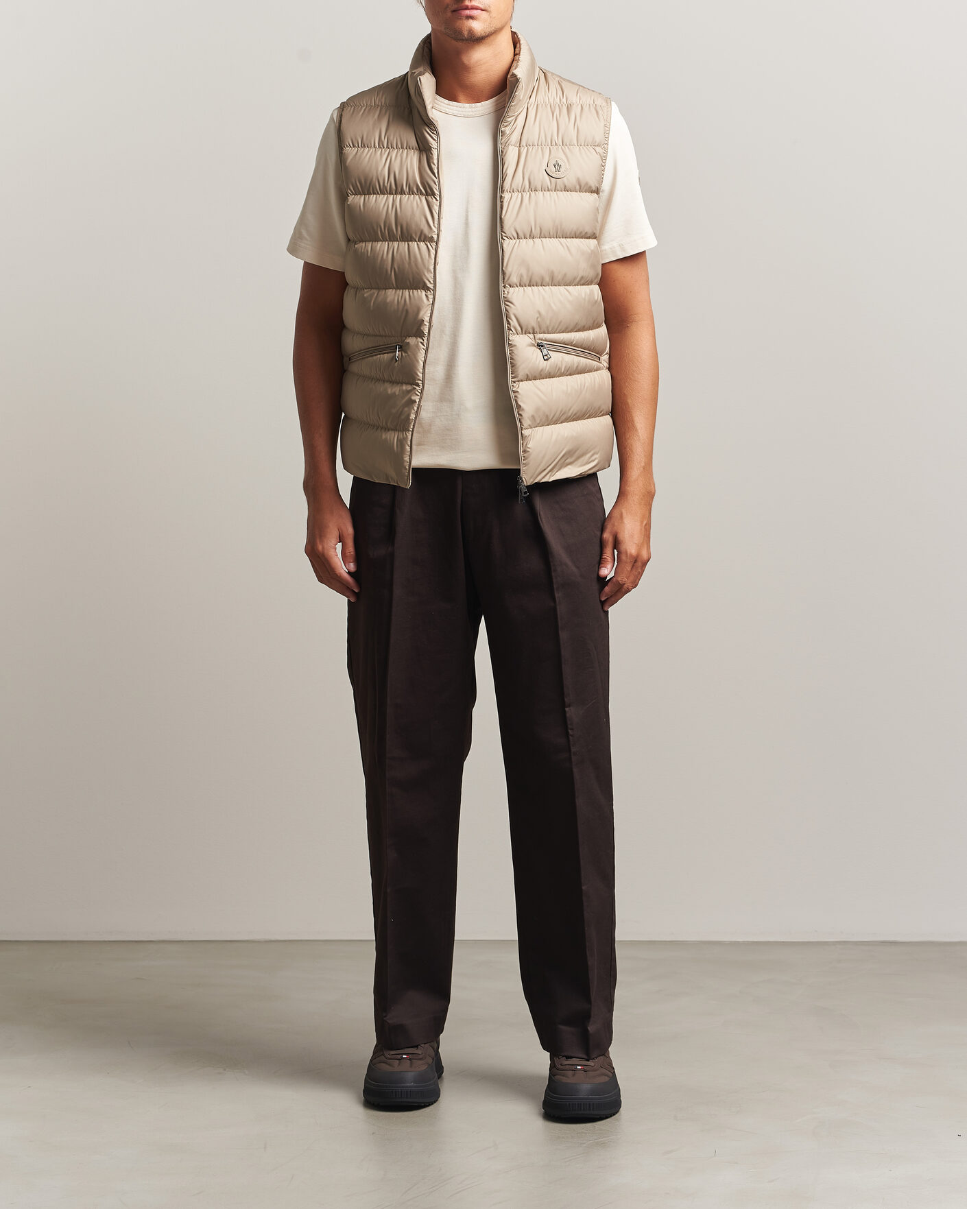Herre | Veste | Moncler | Treompan Down Vest Brown