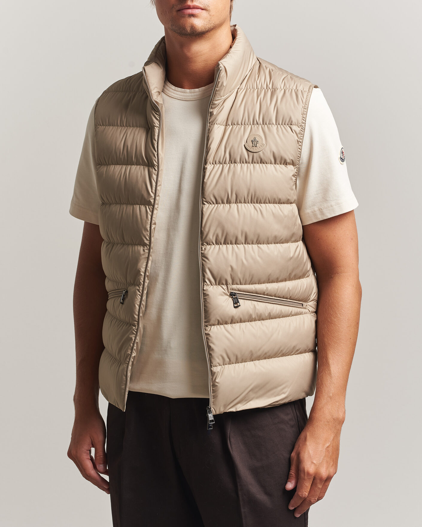 Herre | Veste | Moncler | Treompan Down Vest Brown