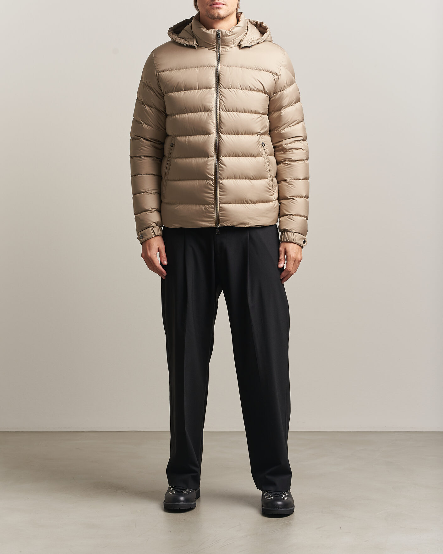 Herre | Jakker | Moncler | Arneb Hooded Down Jacket Brown