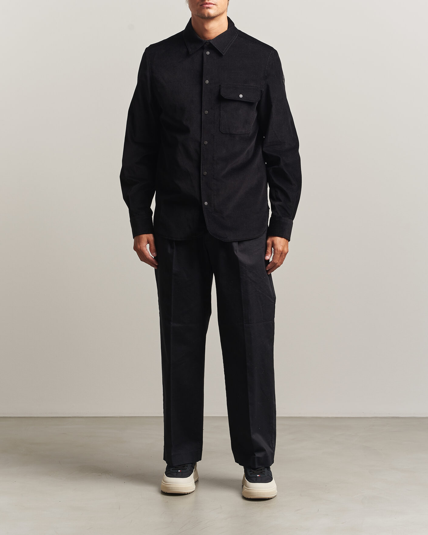 Herre | Skjorter | Moncler | Corduroy Overshirt Black
