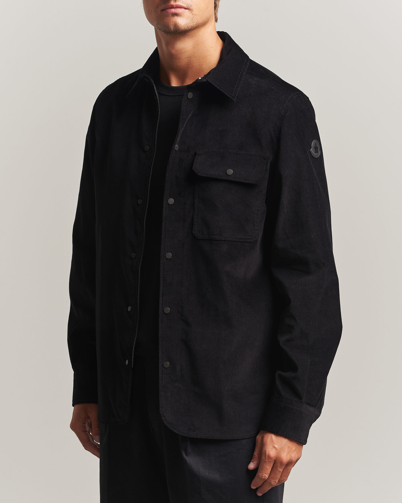 Herre | Skjorter | Moncler | Corduroy Overshirt Black