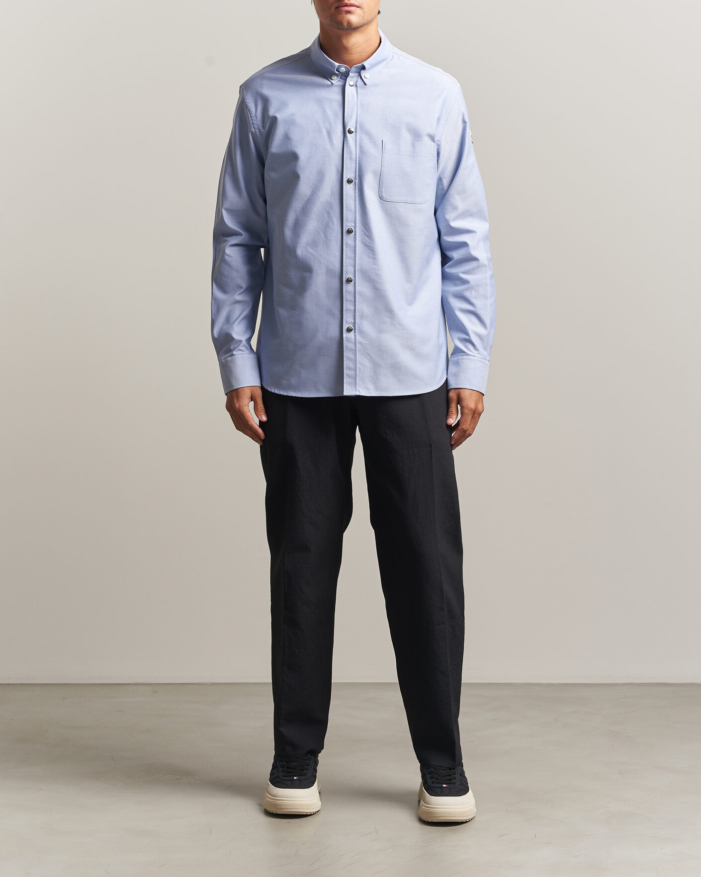 Herre | Skjorter | Moncler | Popeline Shirt Light Blue