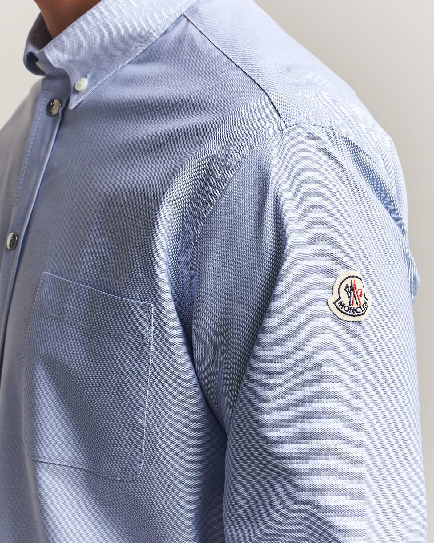 Herre | Skjorter | Moncler | Popeline Shirt Light Blue