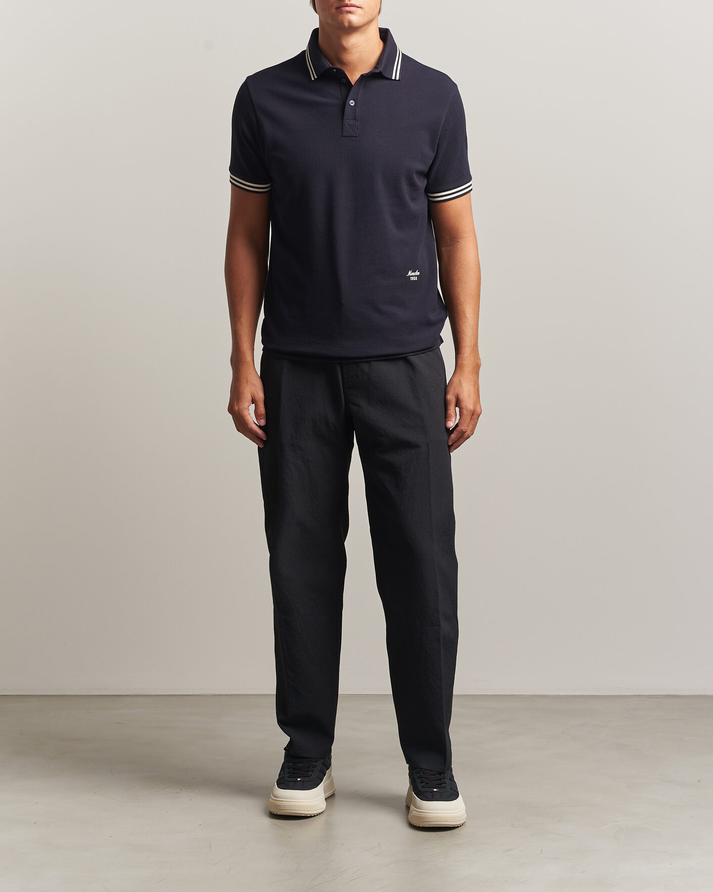 Herre | Polotrøjer | Moncler | Contrast Collar Polo Navy