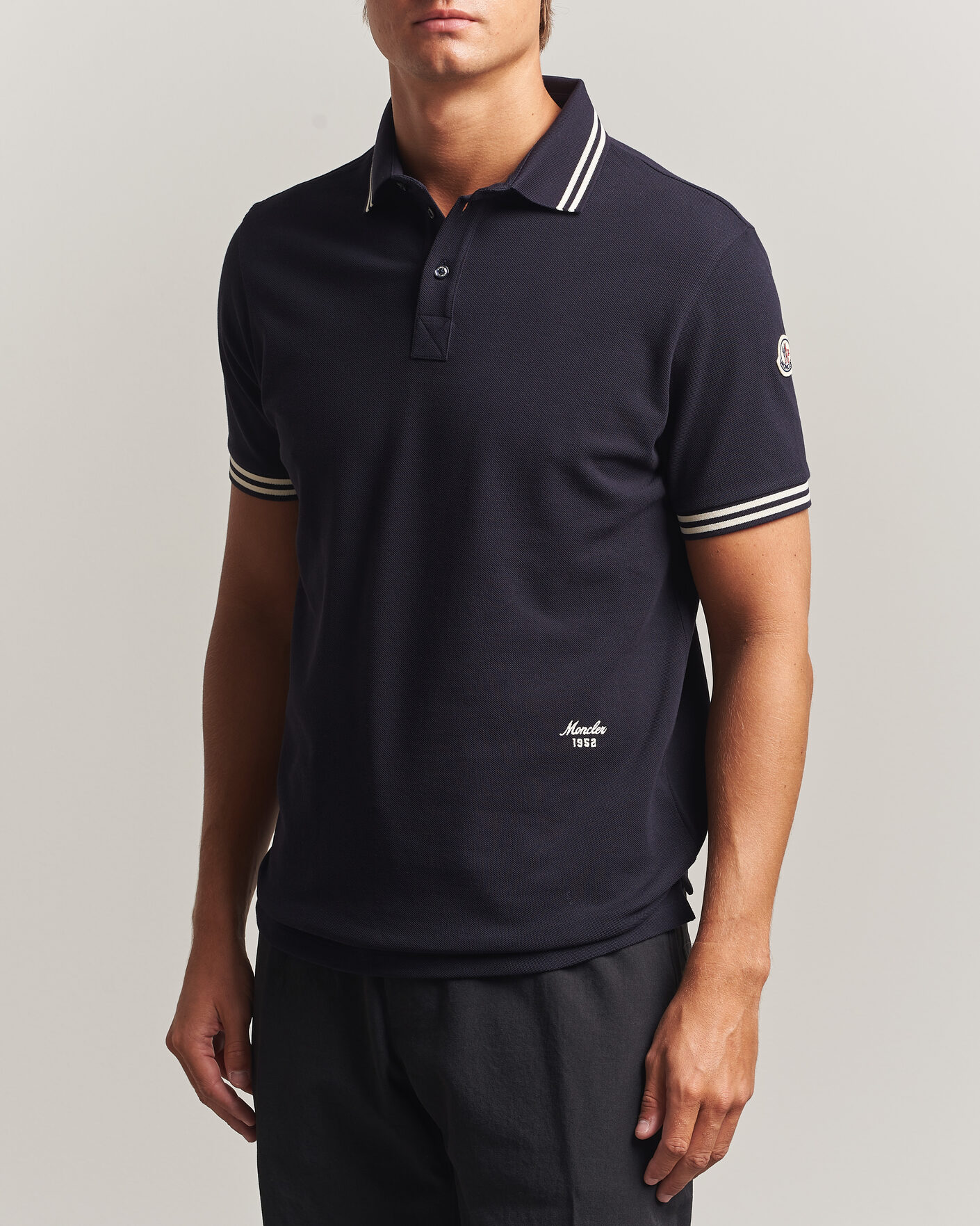 Herre | Polotrøjer | Moncler | Contrast Collar Polo Navy