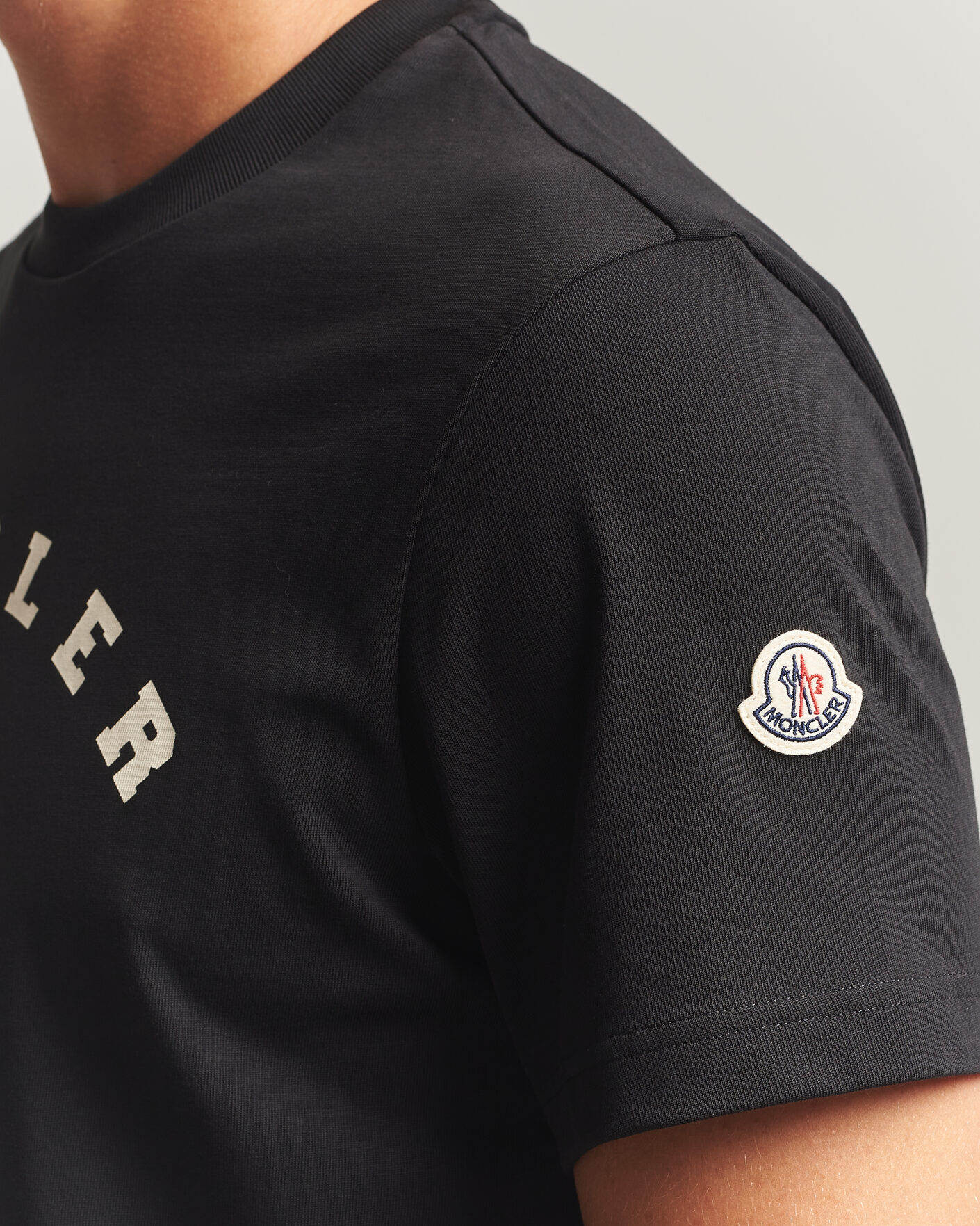 Herre | T-Shirts | Moncler | College Logo T-Shirt Black