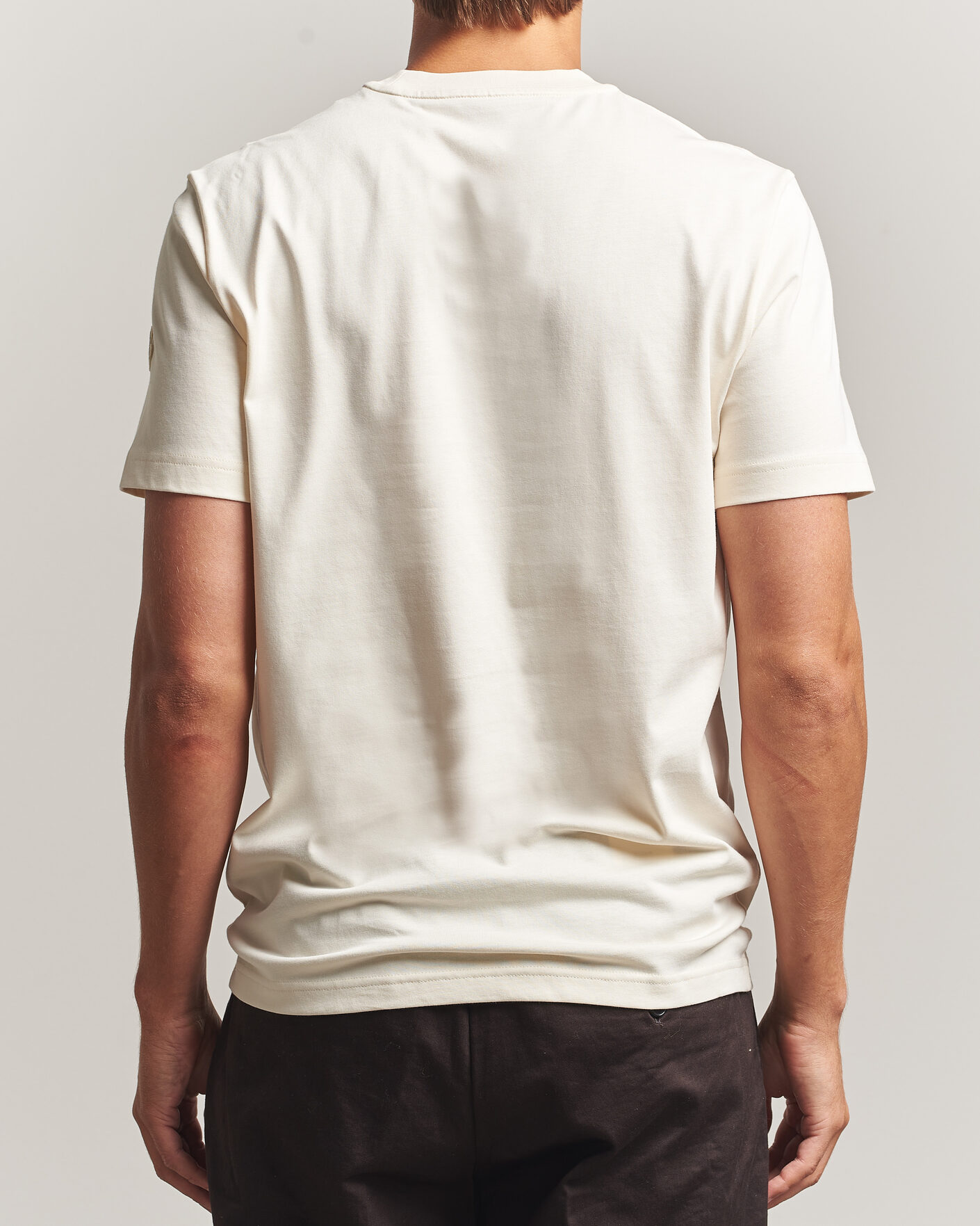 Herre | T-Shirts | Moncler | College Logo T-Shirt Off White