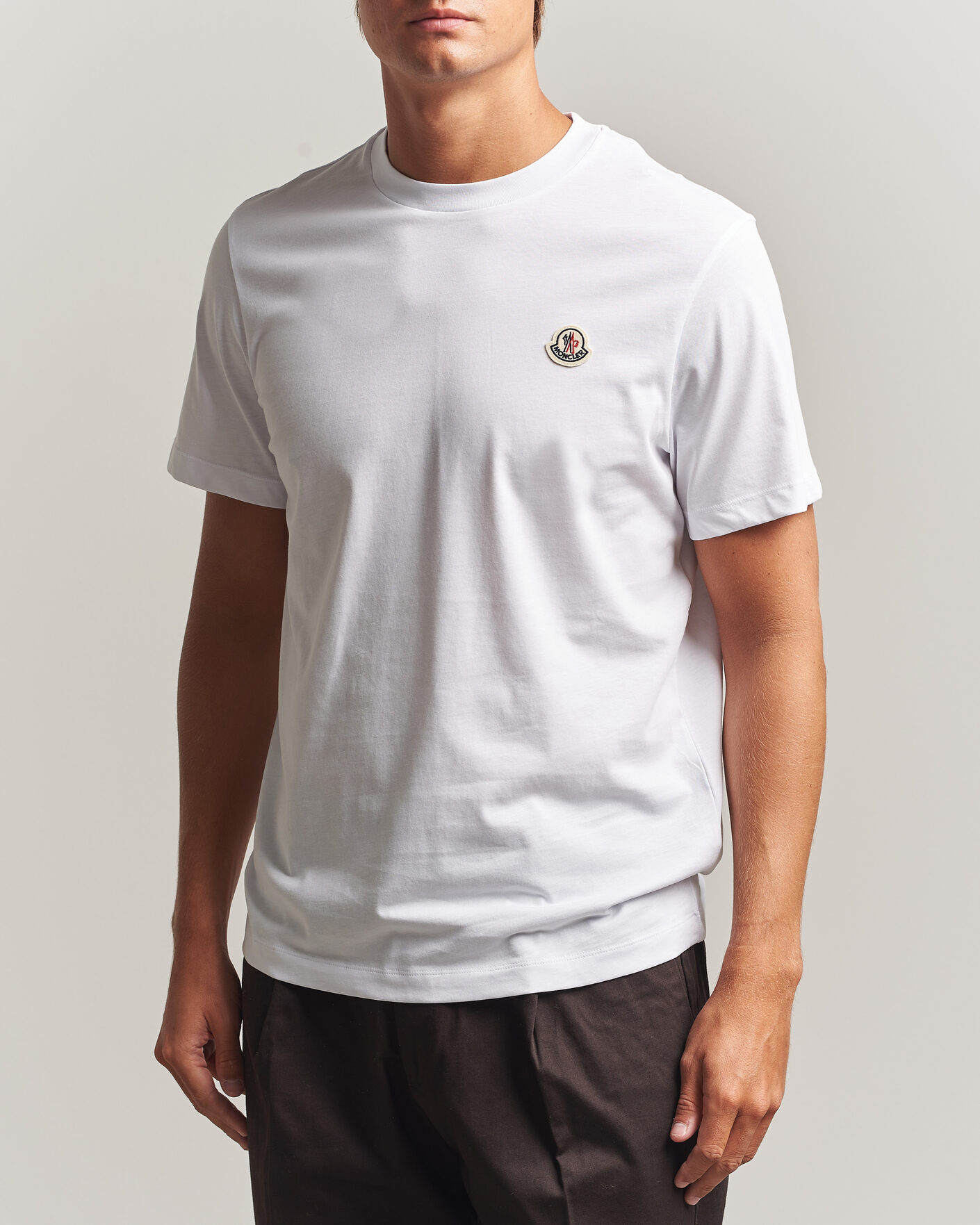 Herre | T-Shirts | Moncler | 3-Pack Logo T-Shirts Blue/Military/White