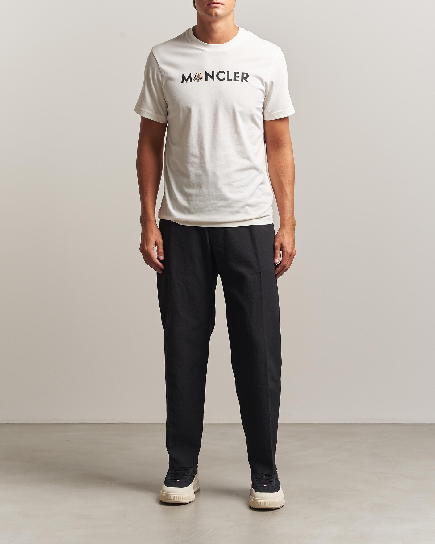 Herre | T-Shirts | Moncler | Logo Lettering T-Shirts White