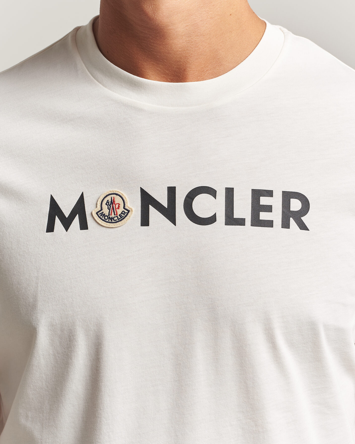 Herre | T-Shirts | Moncler | Logo Lettering T-Shirts White