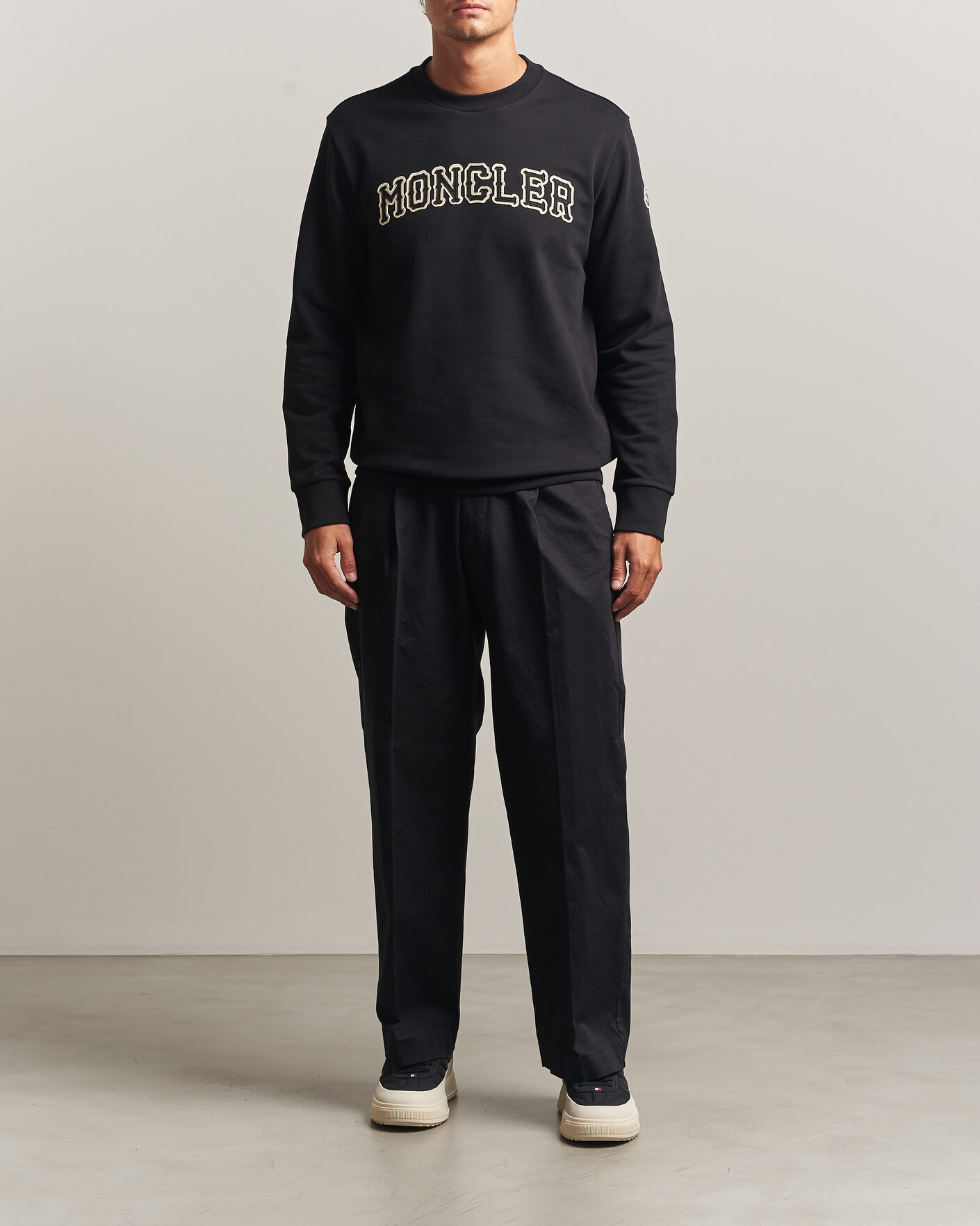 Herre | Trøjer | Moncler | College Logo Sweatshirt Black