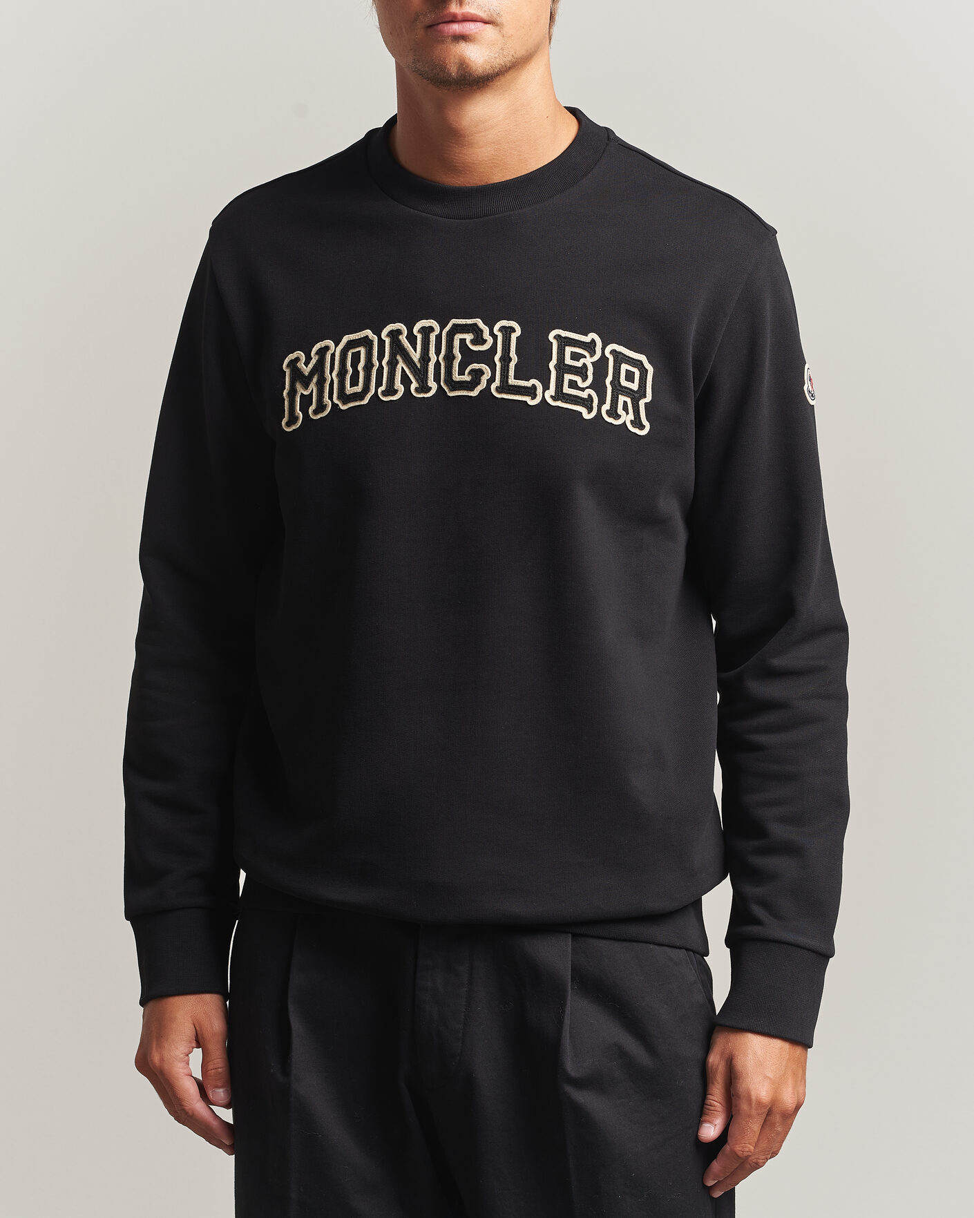 Herre | Trøjer | Moncler | College Logo Sweatshirt Black