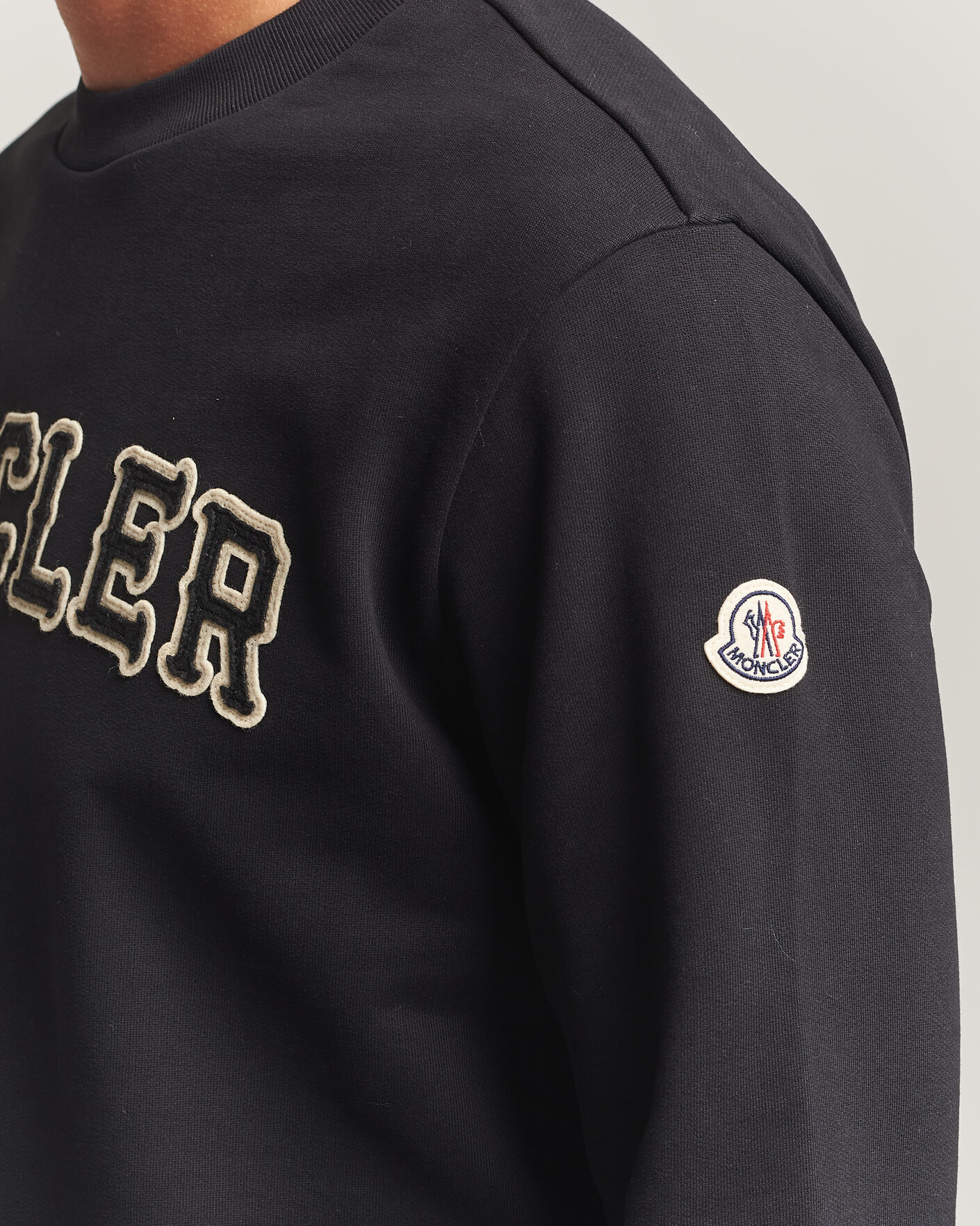Herre | Trøjer | Moncler | College Logo Sweatshirt Black