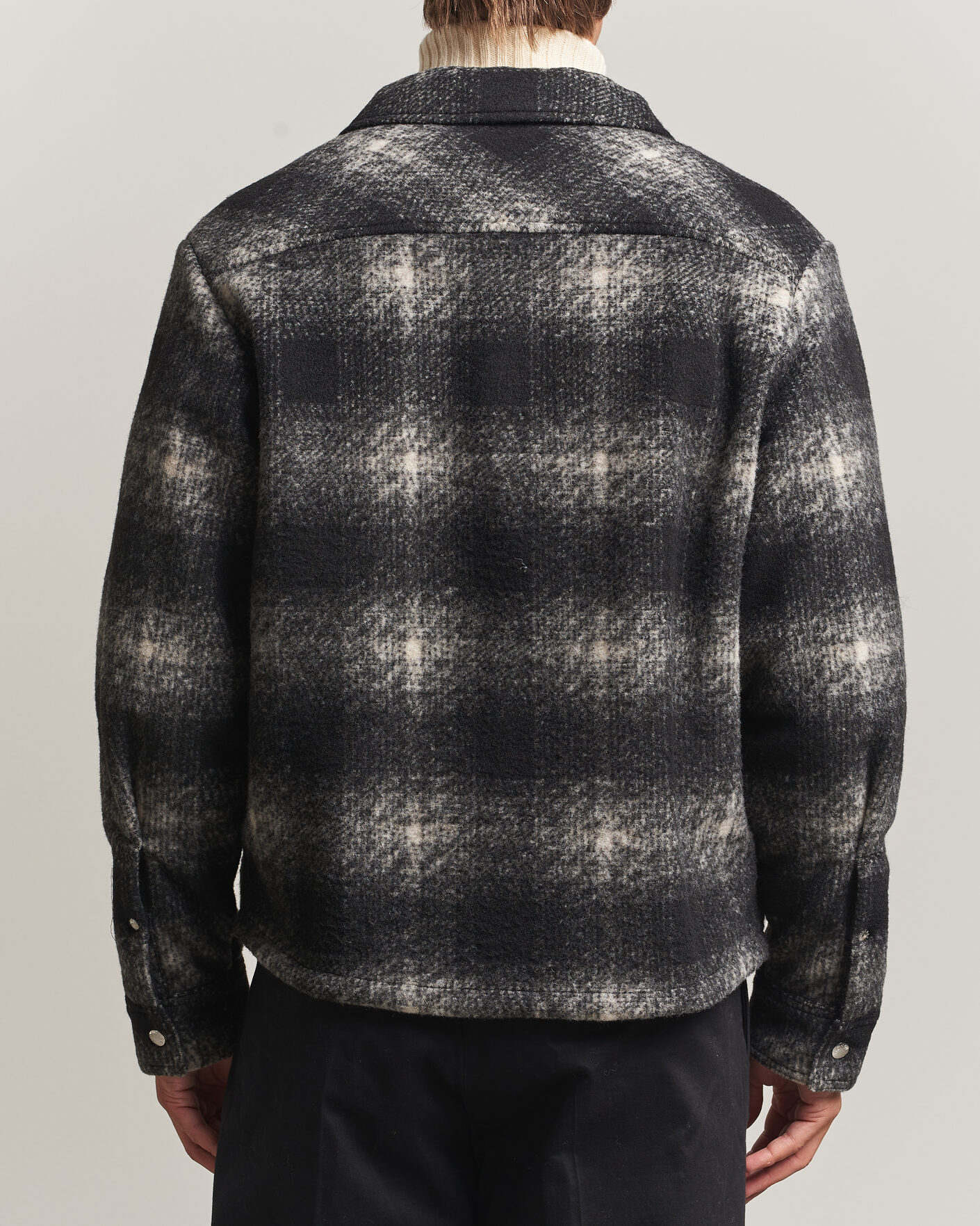 Herre | Skjorter | Moncler | Flannel Overshirt Grey Check