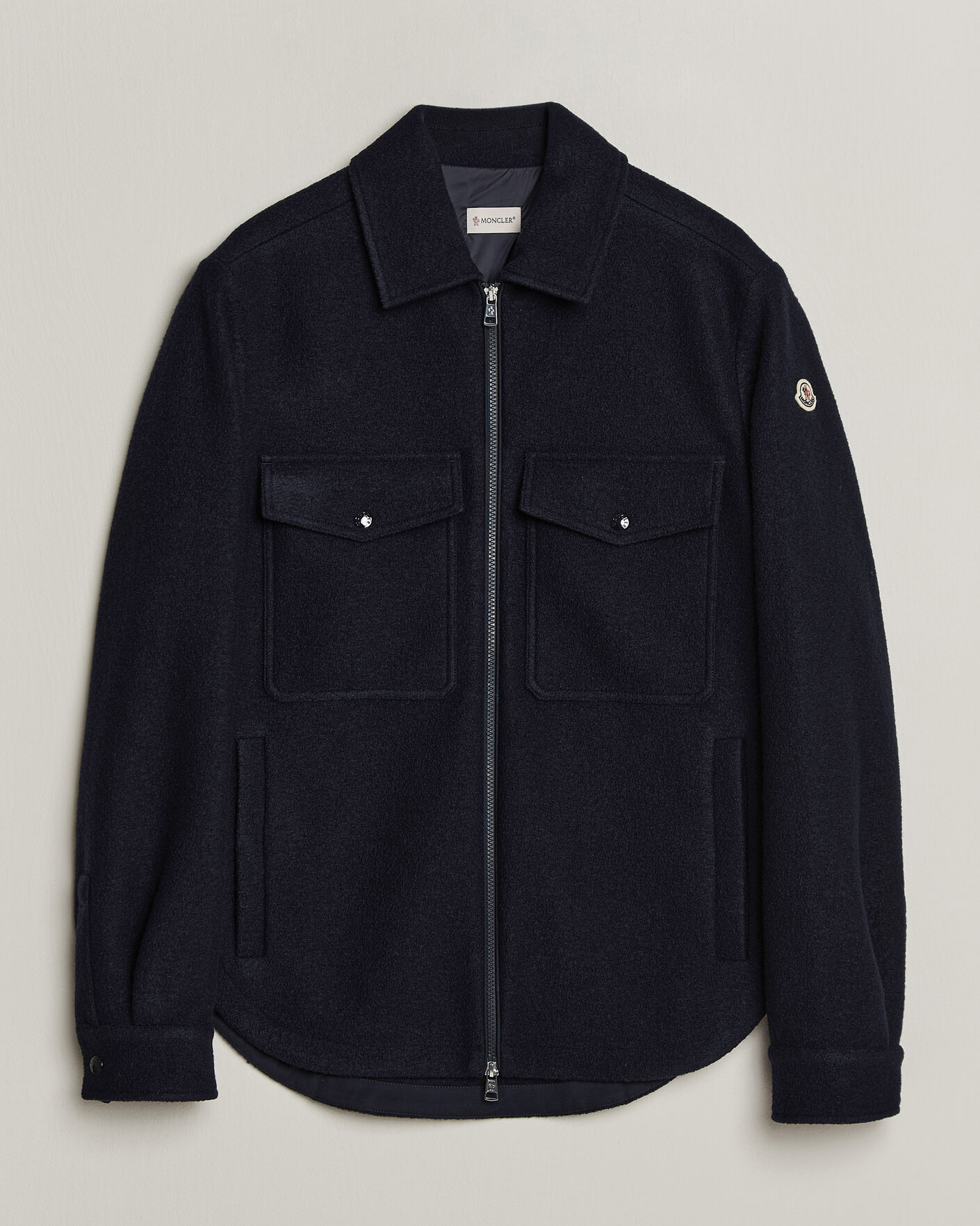 Herre | Skjorter | Moncler | Zip Overshirt Navy