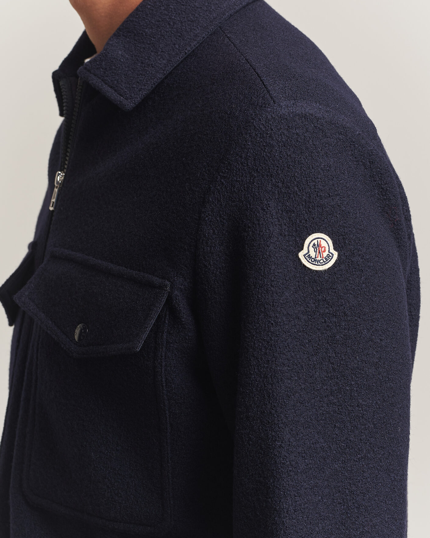 Herre | Skjorter | Moncler | Zip Overshirt Navy