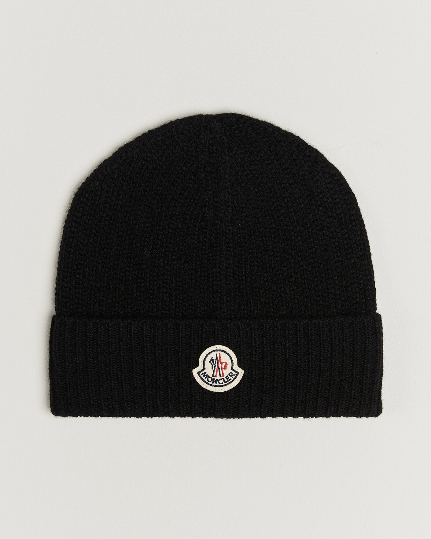 Herre | Huer | Moncler | Rib Wool Beanie Black