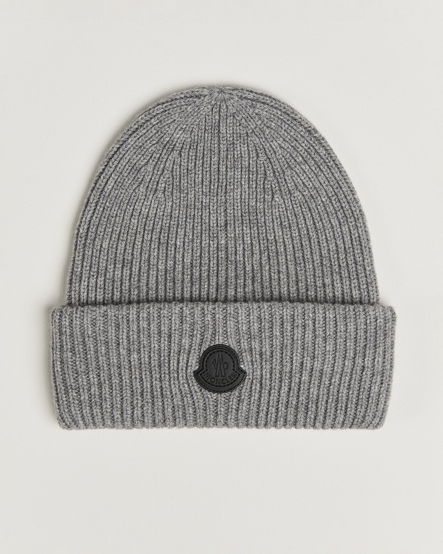 Herre | Huer | Moncler | Rib Cashmere Beanie Grey