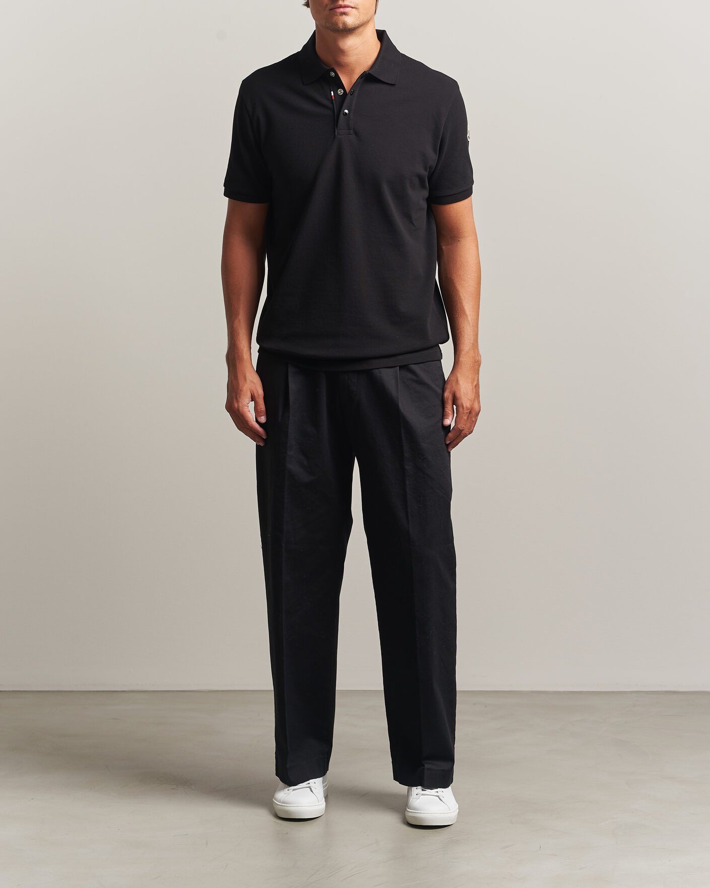 Herre | Polotrøjer | Moncler | Short Sleeve Polo Black