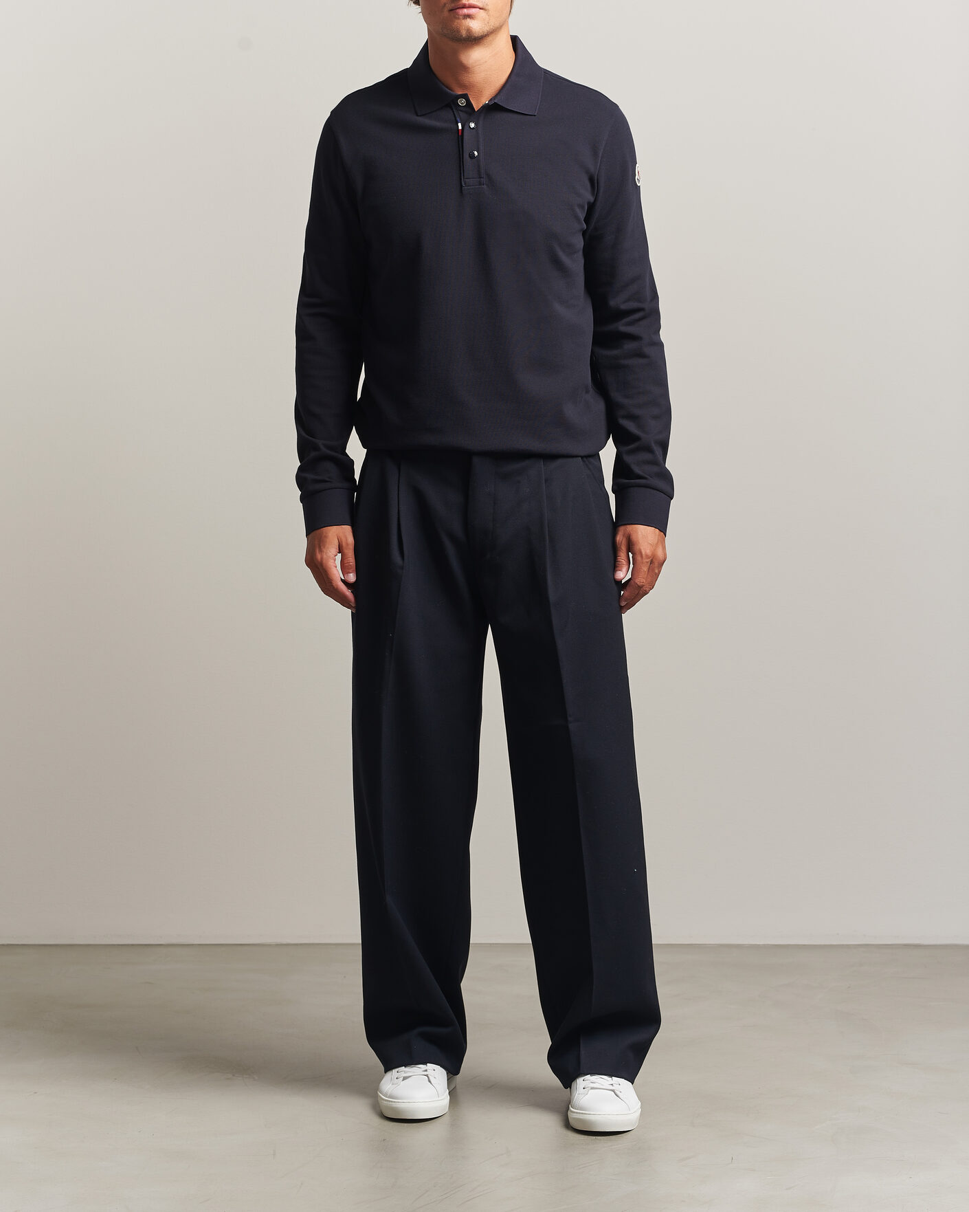 Herre | Polotrøjer | Moncler | Long Sleeve Polo Navy