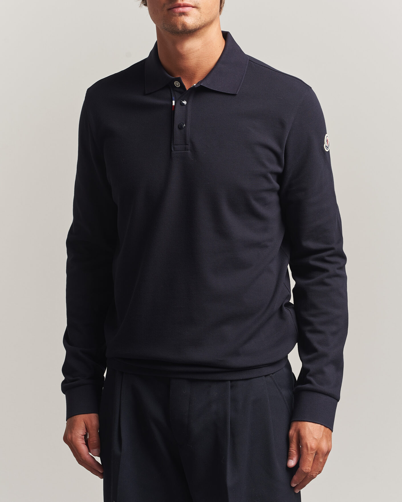 Herre | Polotrøjer | Moncler | Long Sleeve Polo Navy