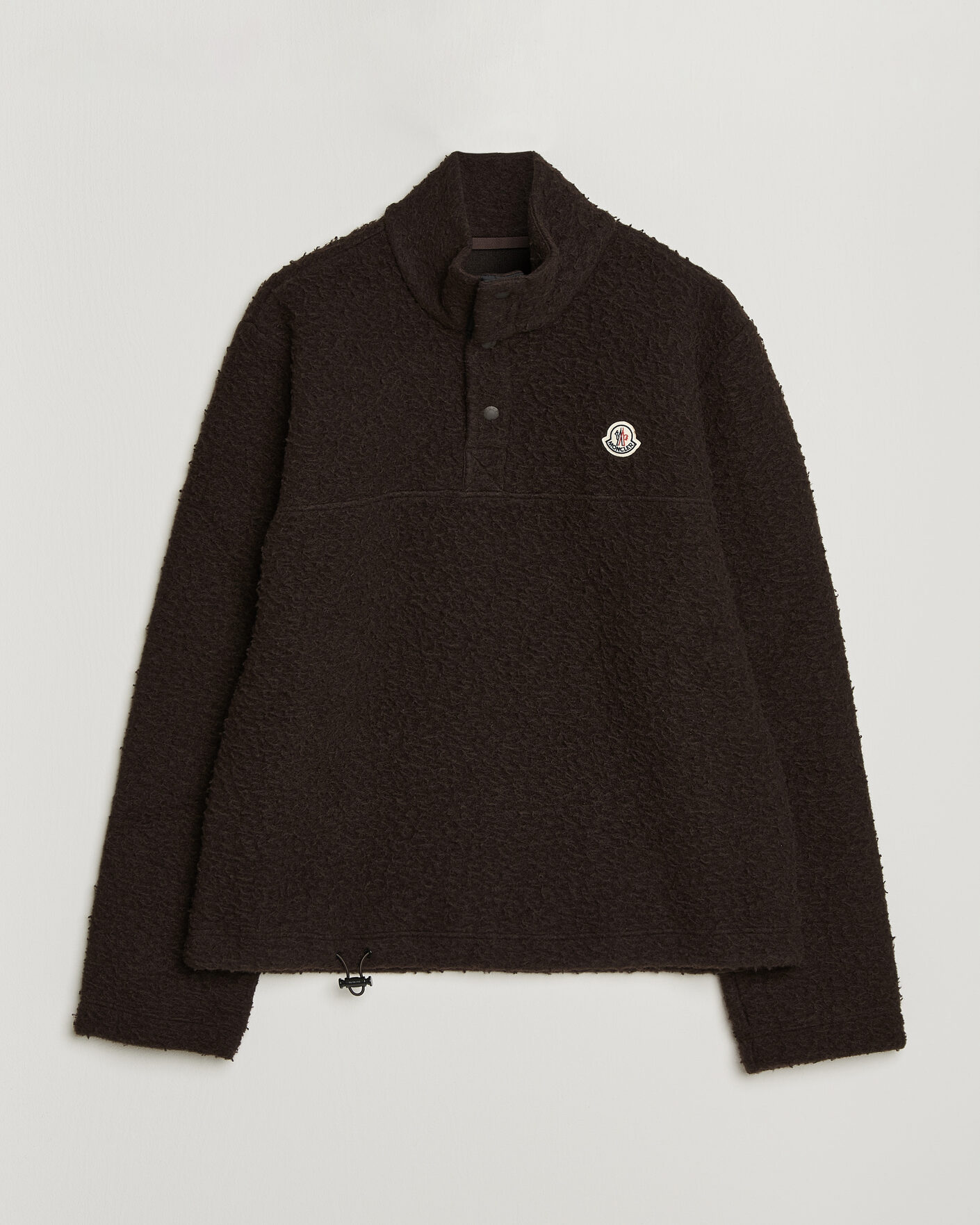 Herre | Trøjer | Moncler | Half Zip Fleece Sweater Dark Brown