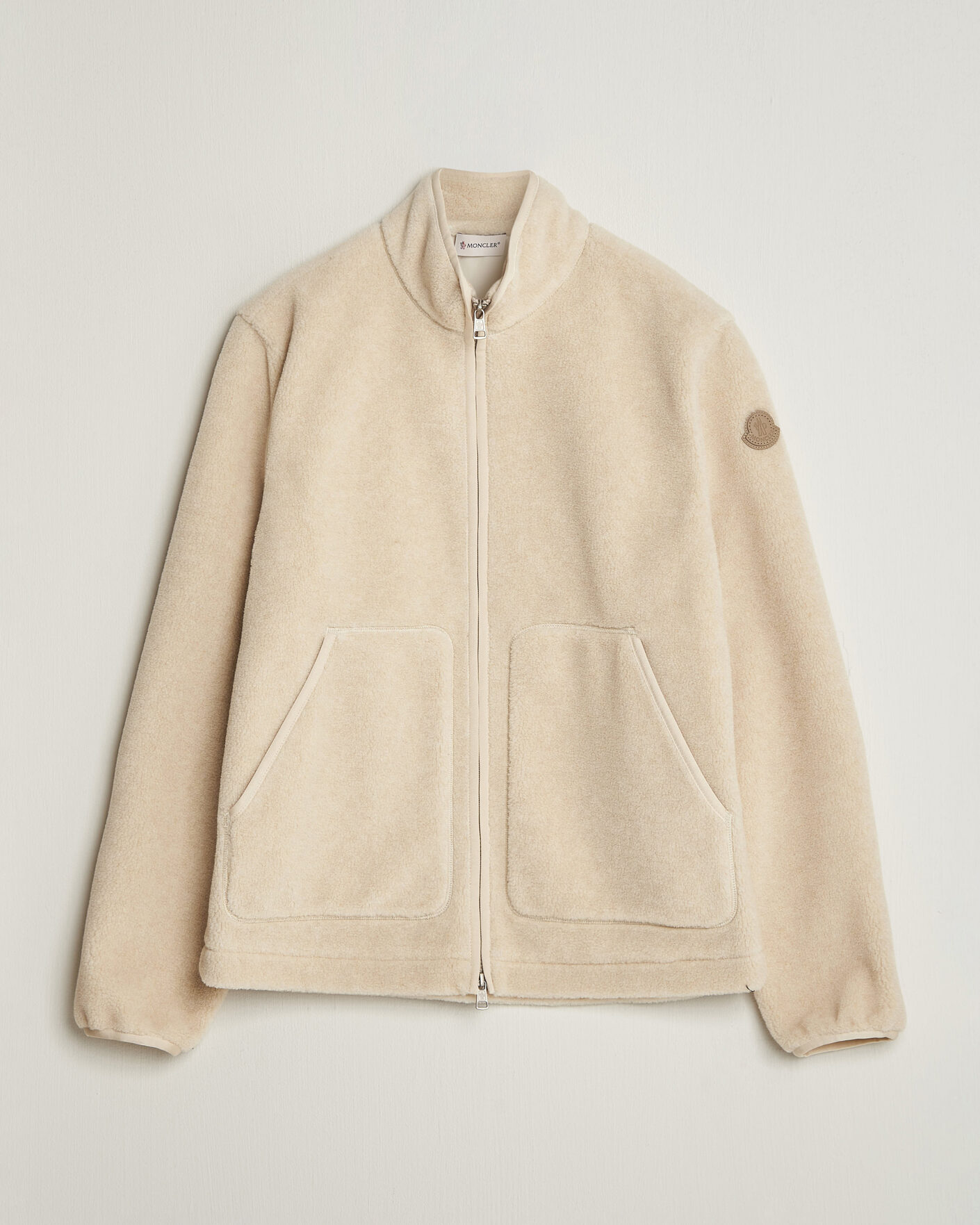 Herre | Trøjer | Moncler | Full Zip Fleece Cream